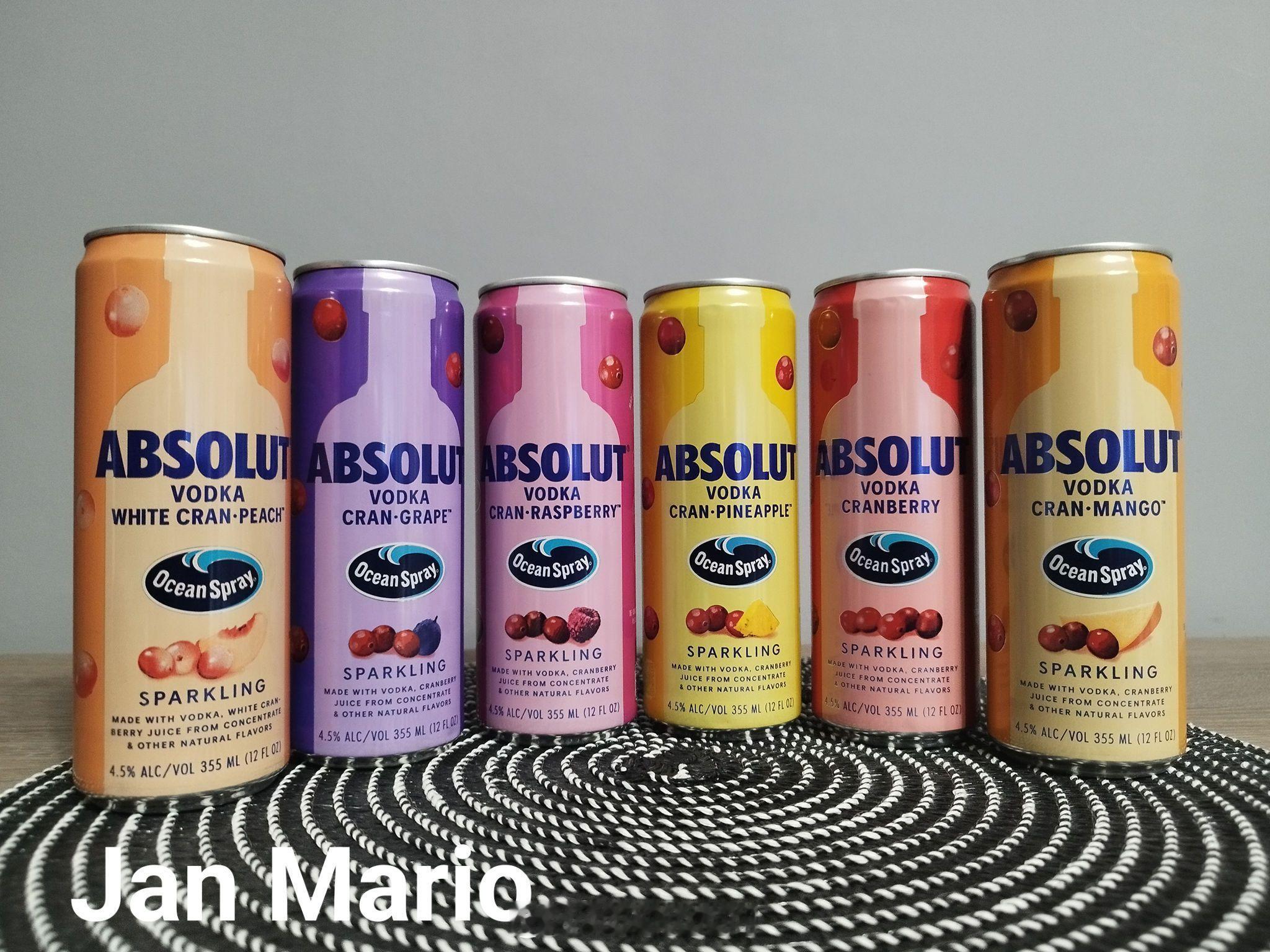 绝对伏特加 ABSOLUT 和 Ocean Spray 合作口味预调饮料，至少增