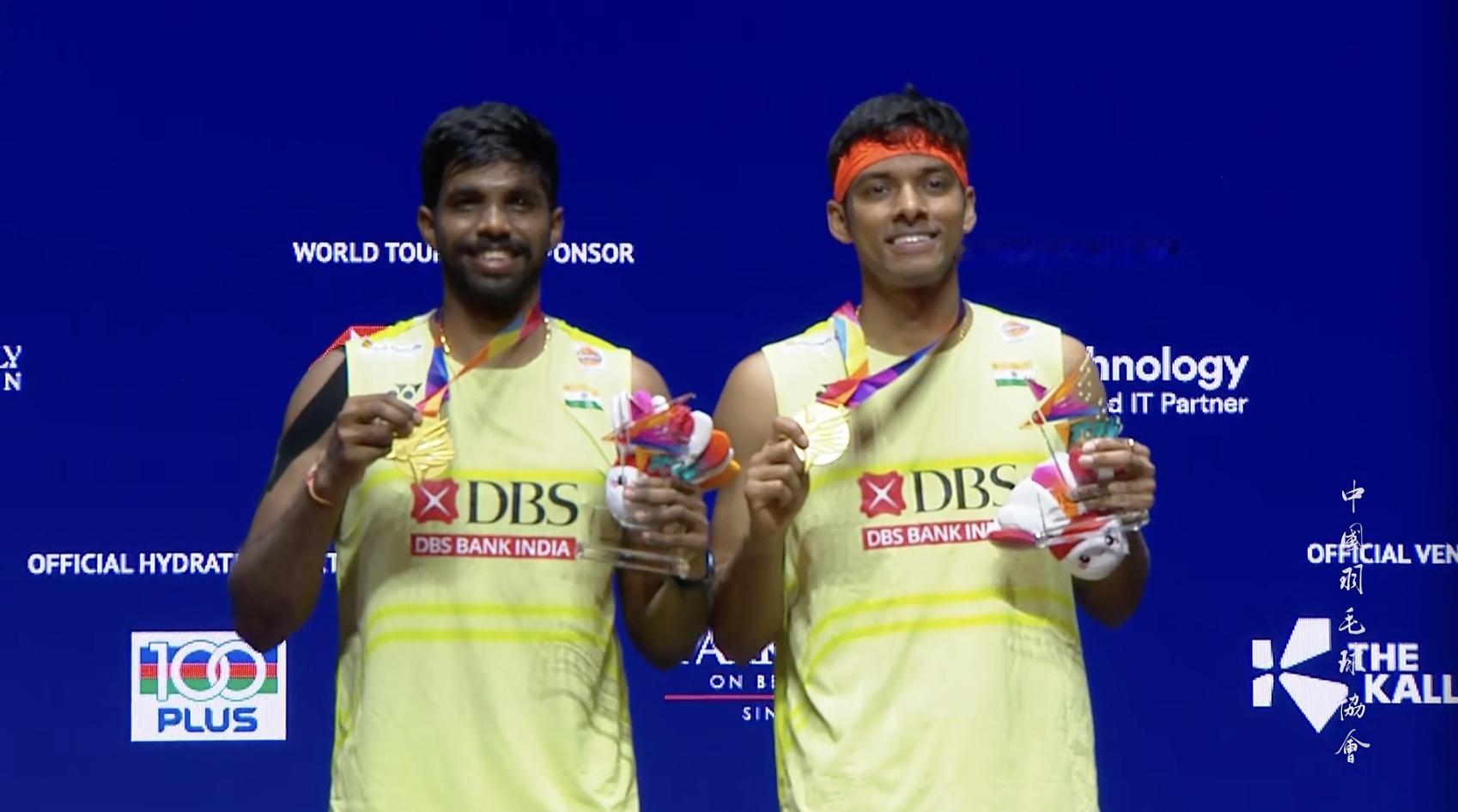 🏆男双冠军：兰基雷迪/谢提🇮🇳🥈男双亚军：阿尔菲安/菲克里🇮🇩恭喜四