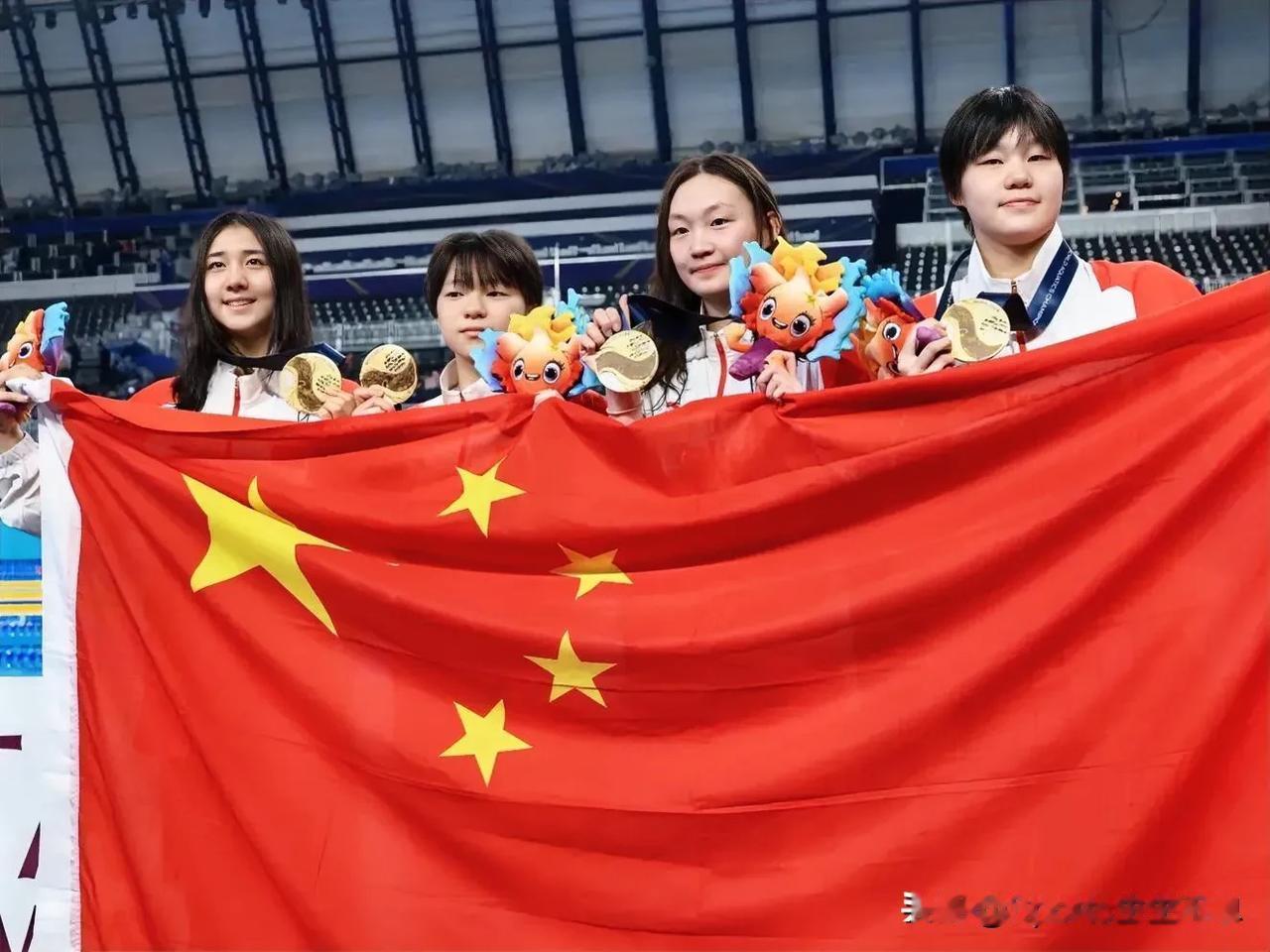 2024世界泳联世锦赛最新金牌榜，多哈当地时间2月15日共决出六枚金牌，中国游泳