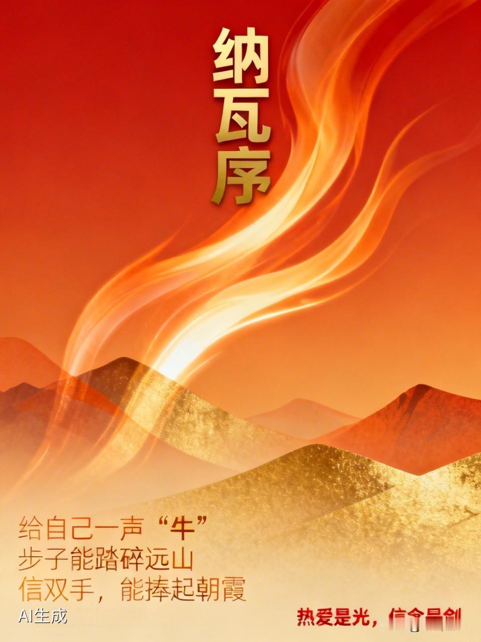 纳瓦序（维语；盛会）

别忘记——给自己一声“牛”，
胸膛里，把火再添一把，
步