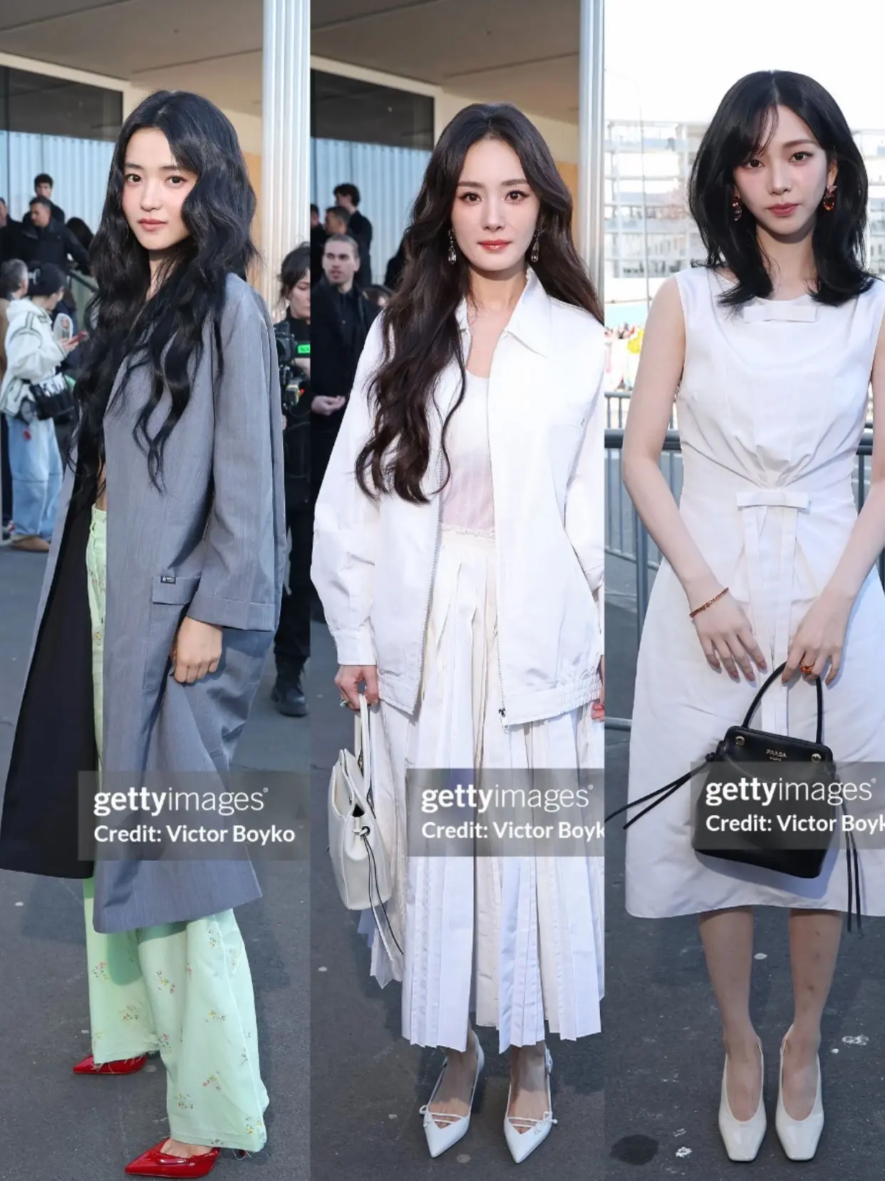 Prada米兰时装周G社生图。Prada米兰时装周 杨幂 柳智敏 TO...