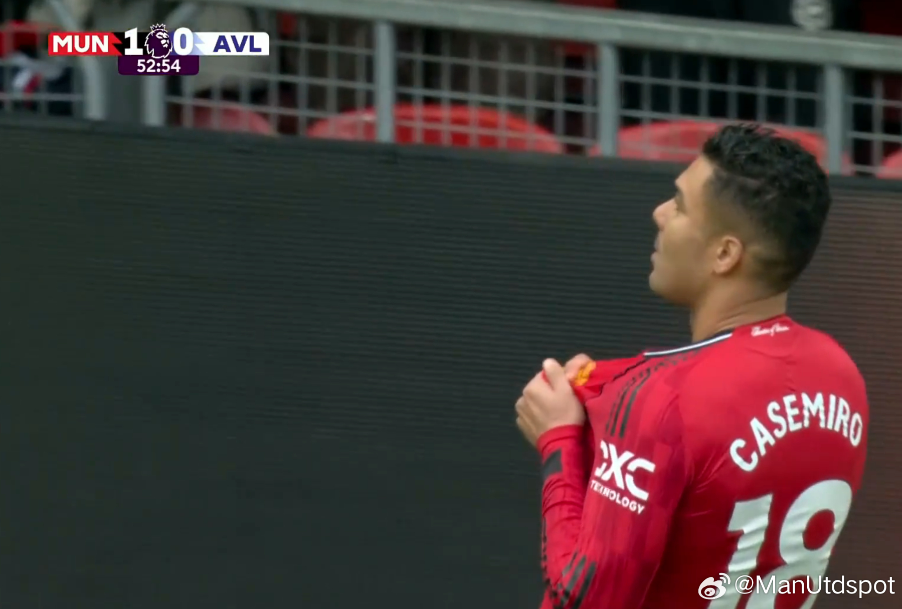 B费开出角球，卡塞米罗头球破门！曼联1-0维拉ManUtdspot曼联vs维拉曼