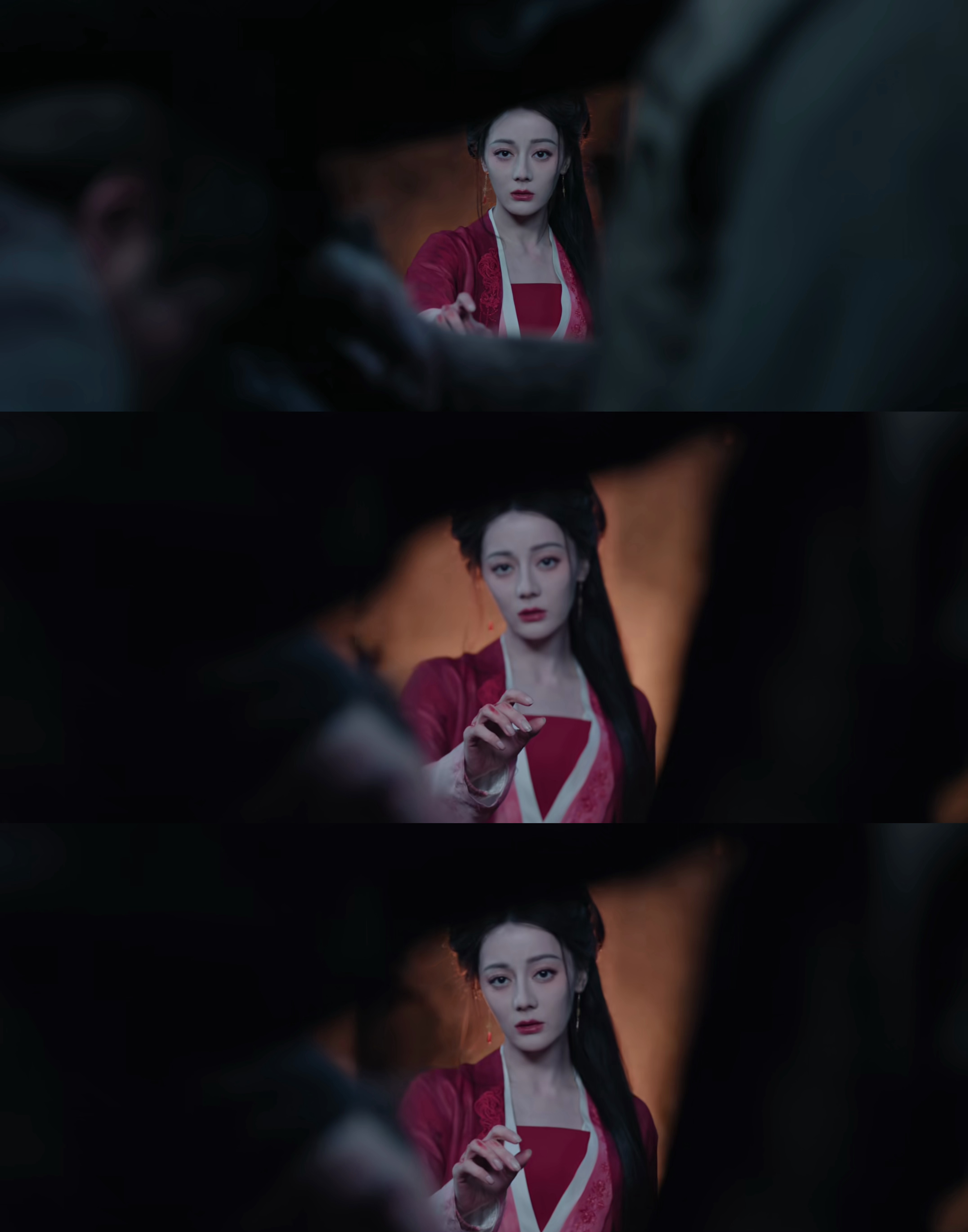 迪丽热巴红衣好美啊白日提灯