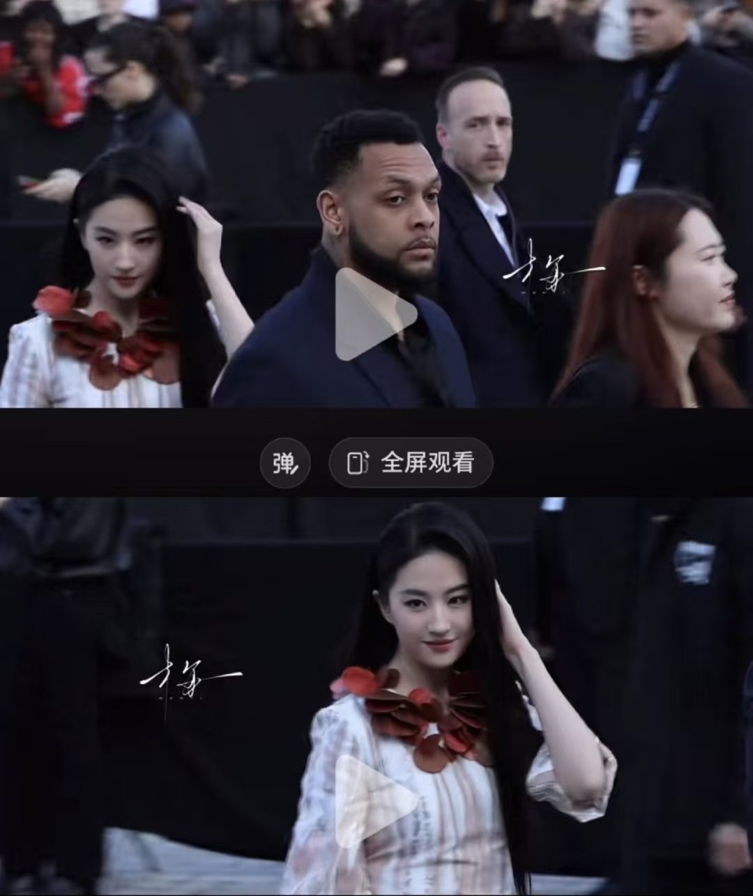 刘亦菲摸头发刘亦菲摸头发这一下刘亦菲看秀造型，谁懂刘亦菲摸头发这一下！有种妖冶的