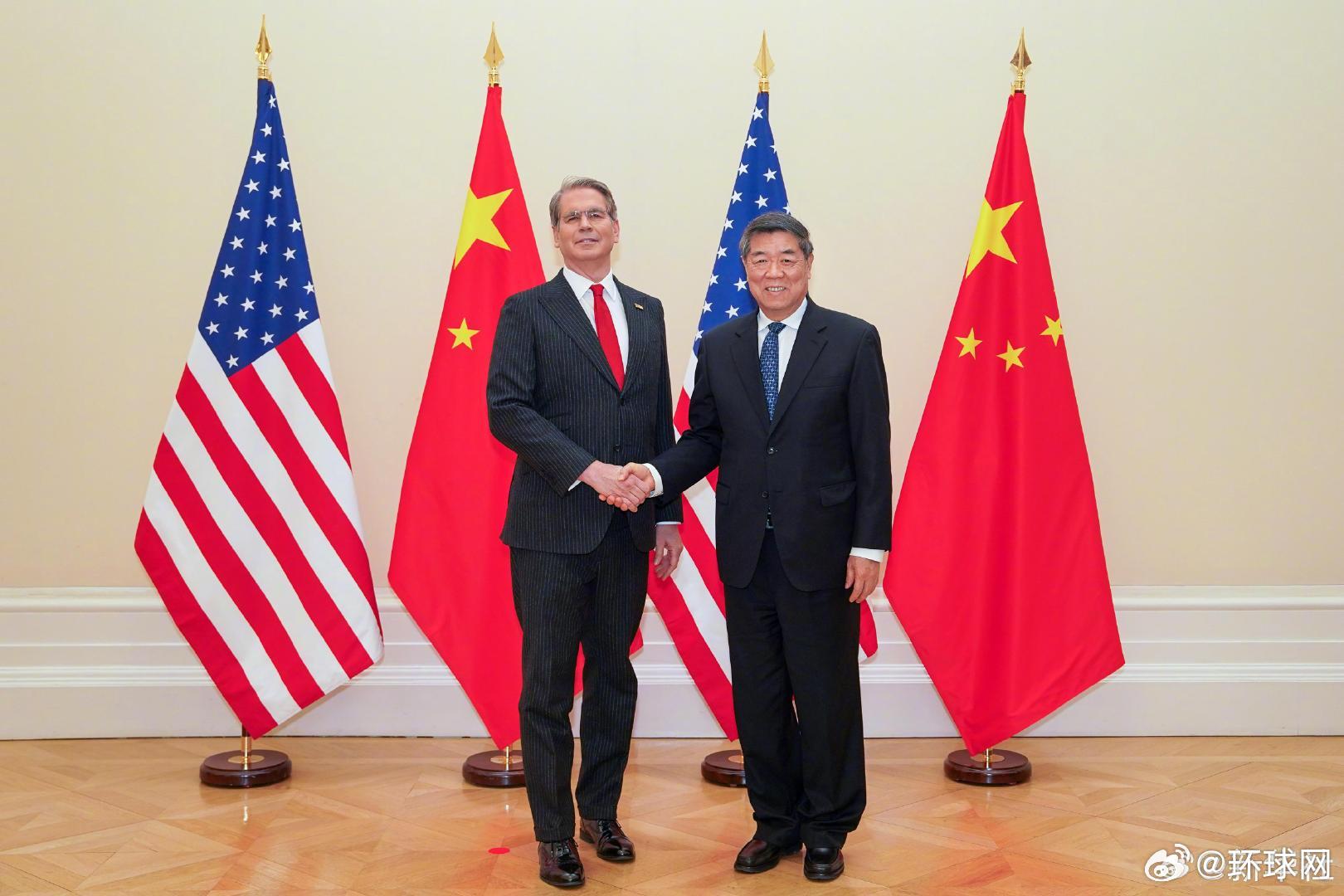 【#中美在法国巴黎举行经贸磋商#】当地时间3月15日－16日，中美经贸中方牵头人