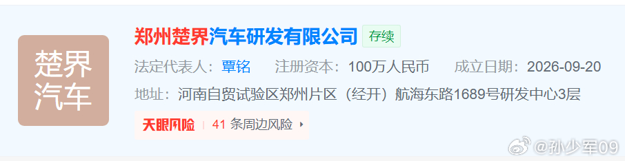 楚能汽车与海马汽车成立合资公司 ​​​
