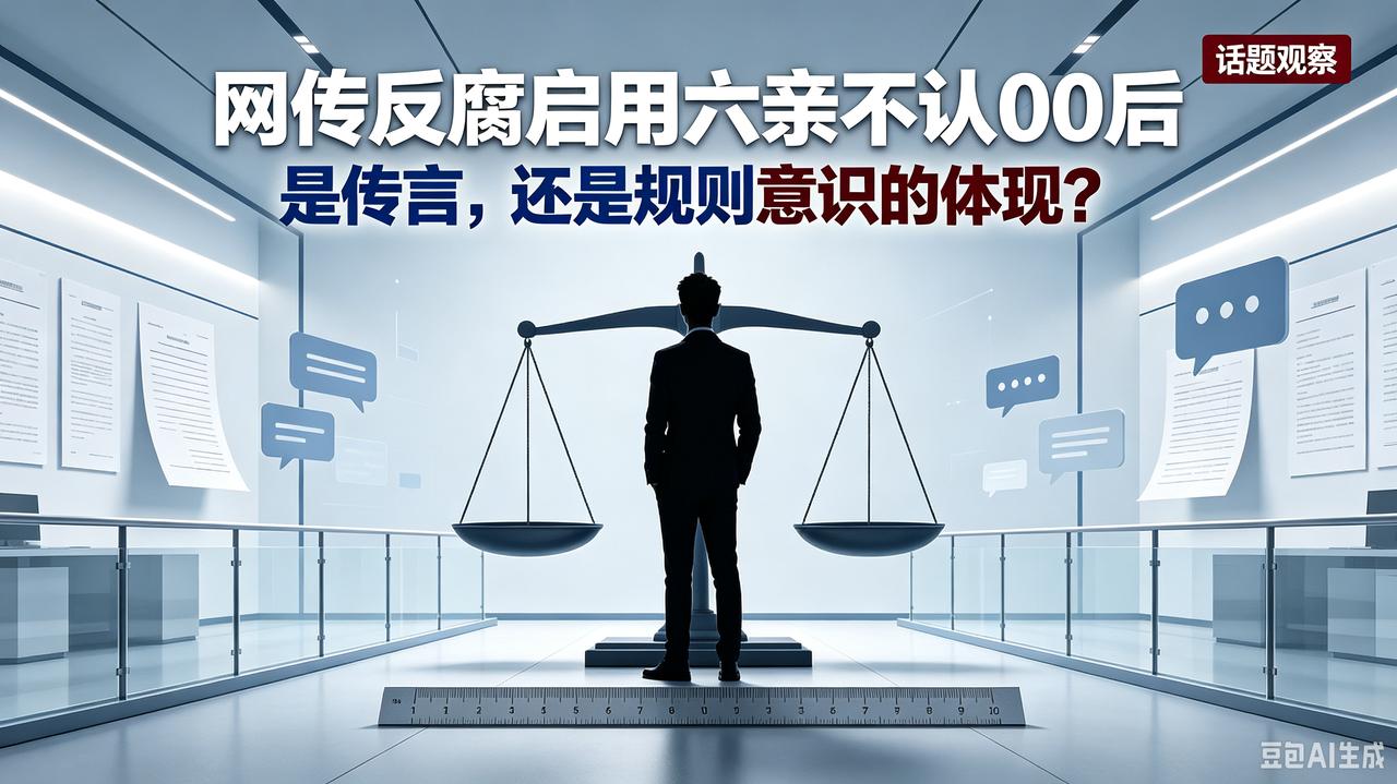 网传一个热门说法：反腐或将启用“六亲不认”的00后。早些年网络就给00后贴上“职