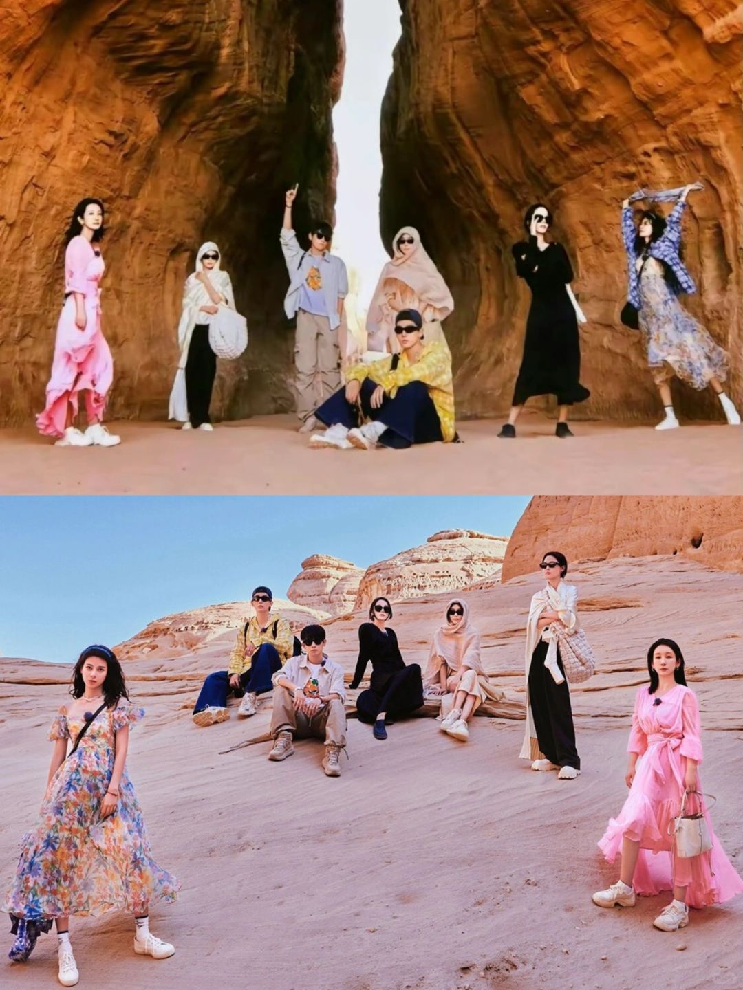 花儿与少年大合照整理，旅游拍照姿势Get