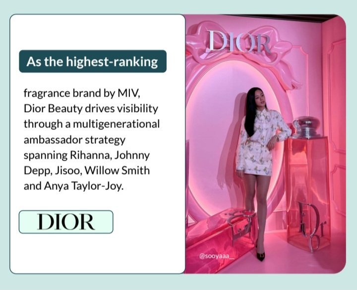 Launchmetrics发布的报告指出，JISOO是Dior Beauty核心