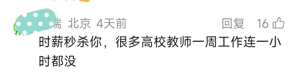 很多人对大学老师的工作有一种不正常的偏见，在很多人眼里大学老师体面，收入高，假期