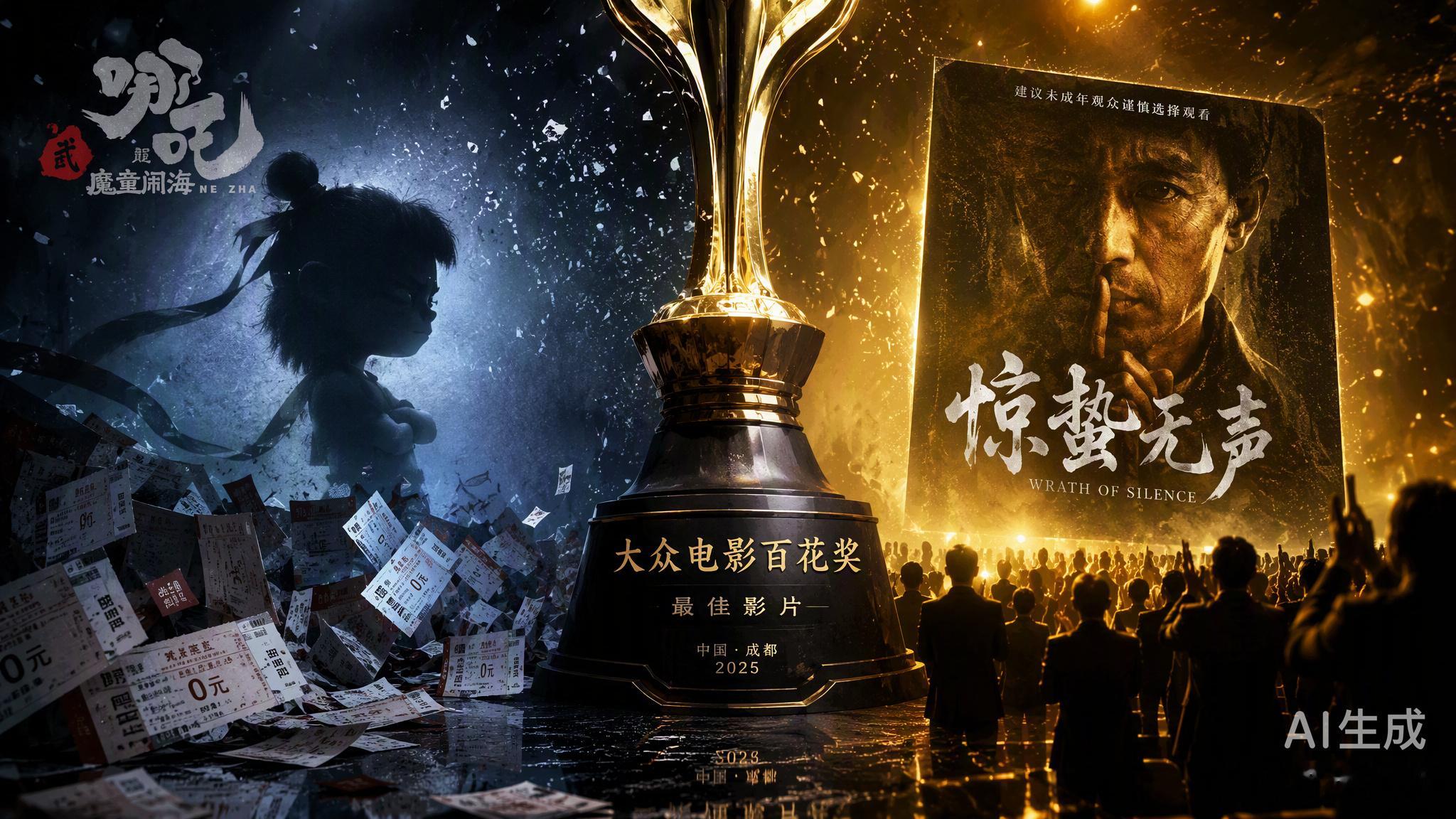 第38届百花奖的颁奖礼，像极了一场精心编排的人情实验。当《哪吒之魔童闹海》以绝对