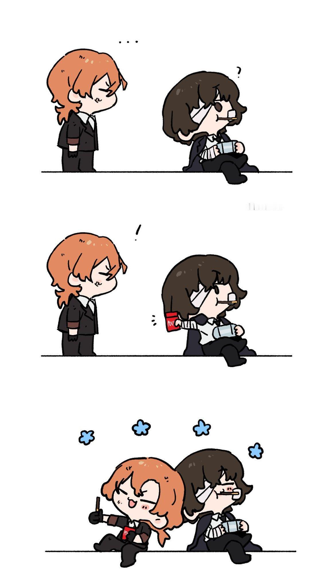 文豪野犬  漫视界企划  太中！！巧克力棒！！太可爱了 cr：toonnatto