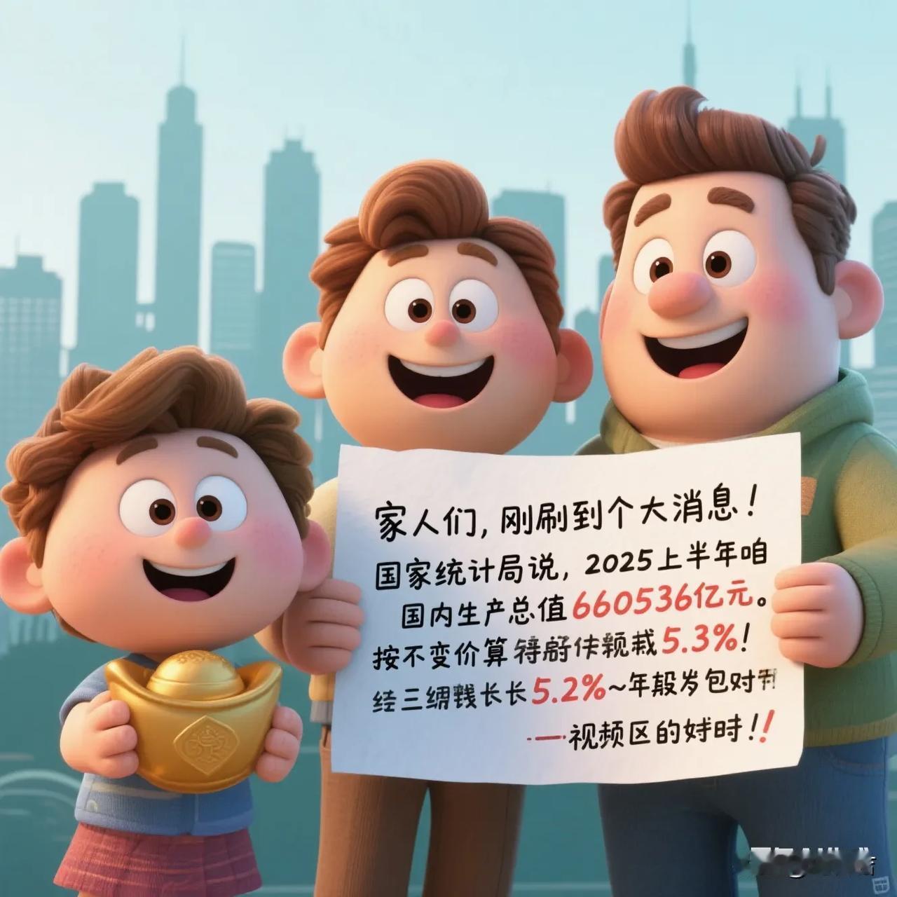 钱包要鼓起来了！
家人们，刚刷到个大消息！
 
国家统计局说，2025上半年咱国