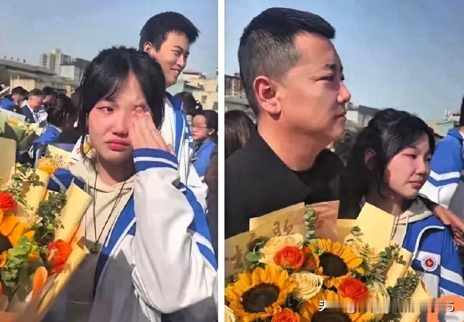百日誓师现场，看着那孩子哭成泪人，我这心里不是滋味。三岁没了妈，爹又形同虚设，全