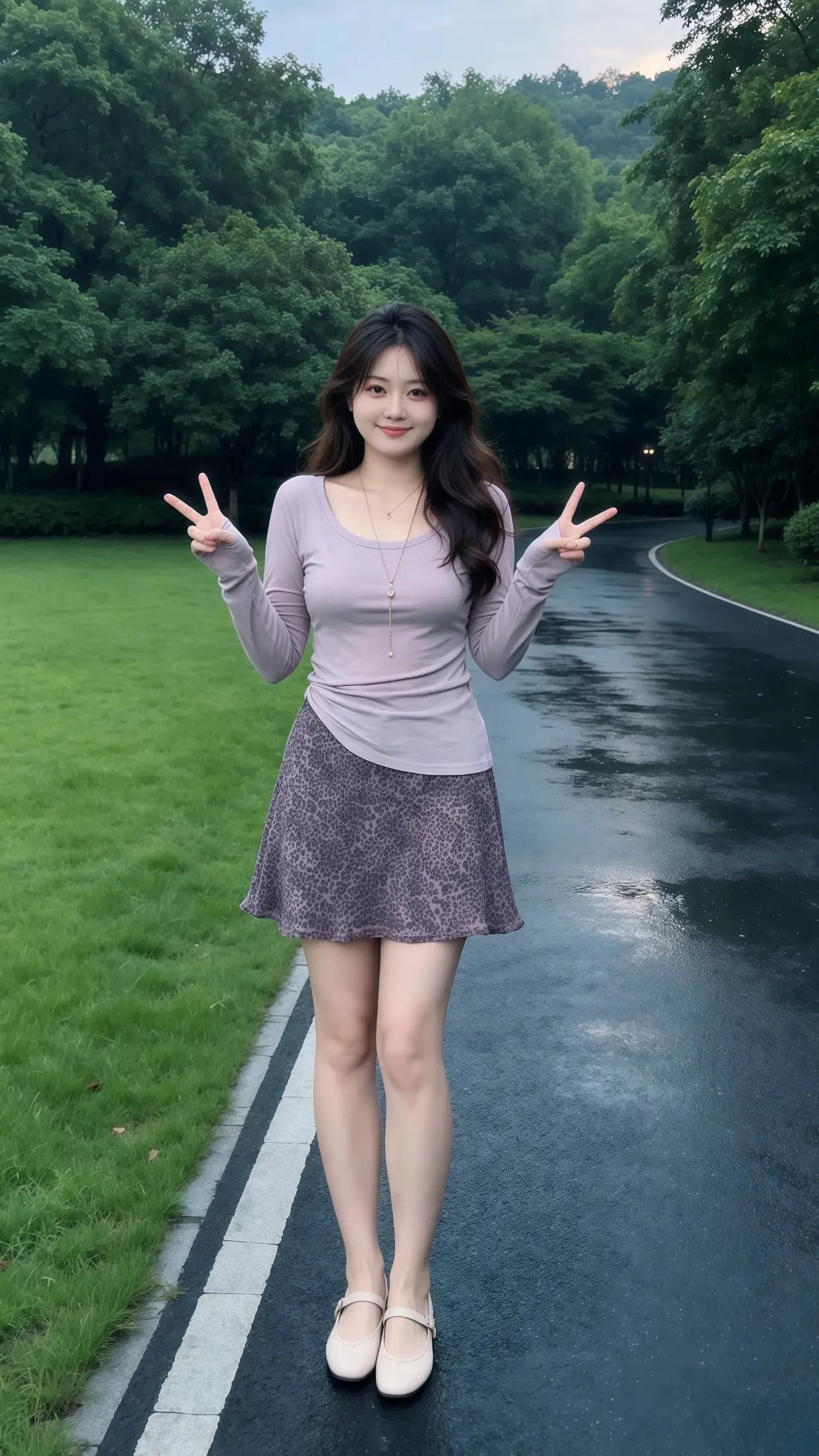 森系雨天穿搭 雨天穿搭与拍照 初夏雨天穿搭