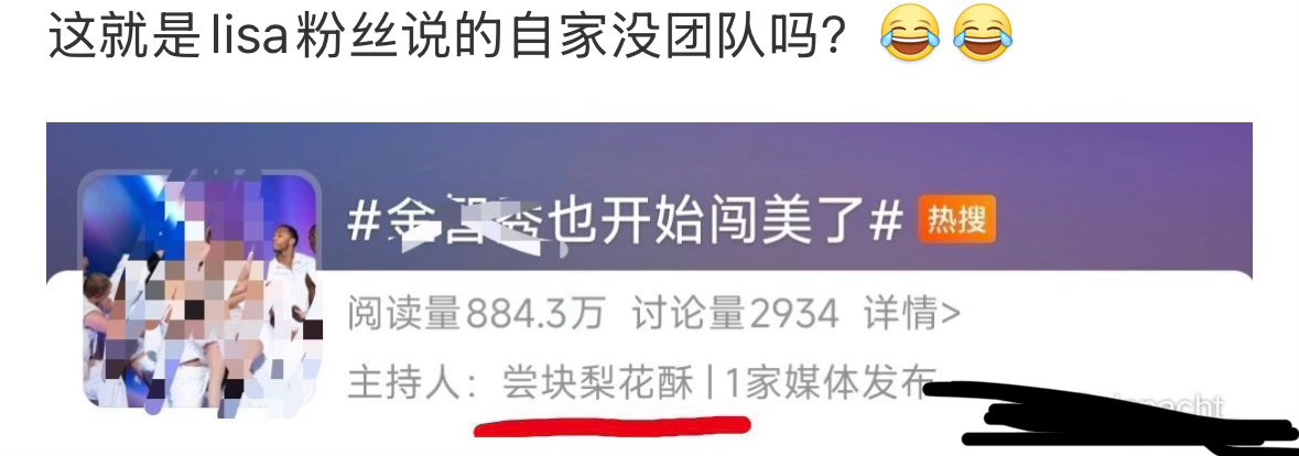 我要是lisa团队第一天就给那几个弄2778条黒热搜了 闹麻了 