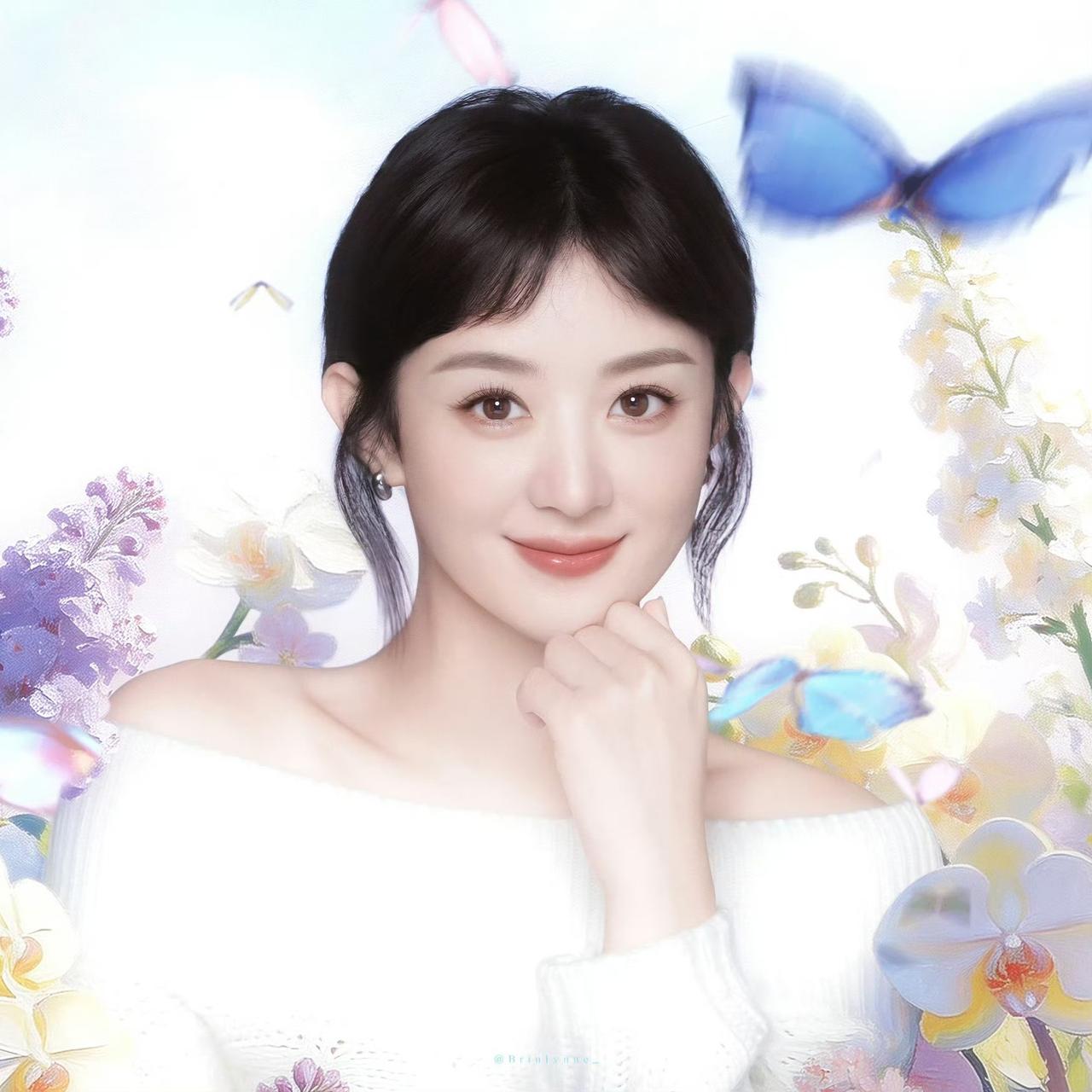 被这组照片狠狠戳中！赵丽颖就像从春日童话里走出来的花仙子，眉眼间盛满温柔笑意，周