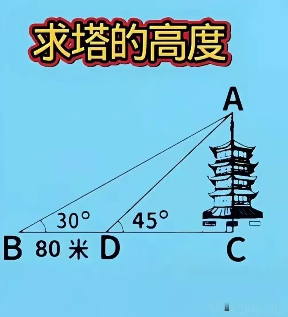 塔的高度是多少，有人能计算出来吗？