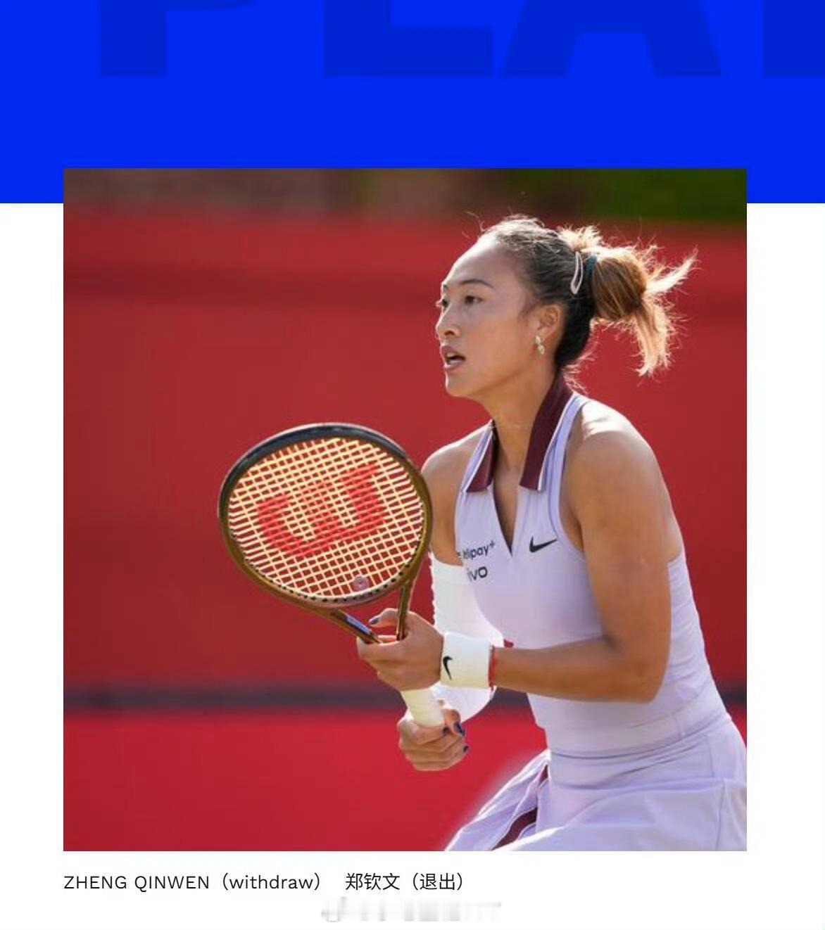 郑钦文因伤退出东京赛官方消息，郑钦文因伤退出WTA500东京站的比赛。此前，郑钦