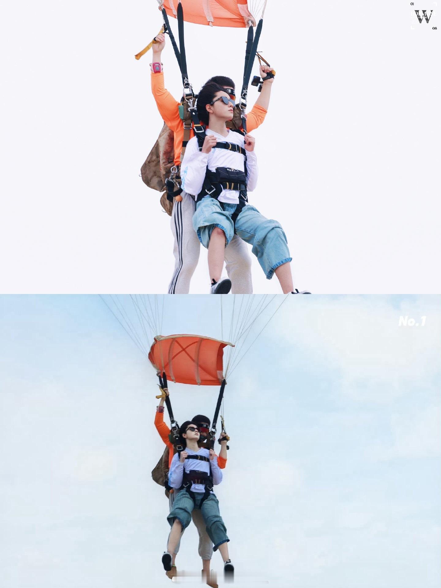 王橹杰跳伞王橹杰跳伞初体验🪂在高空中表情管理依旧满分💯 