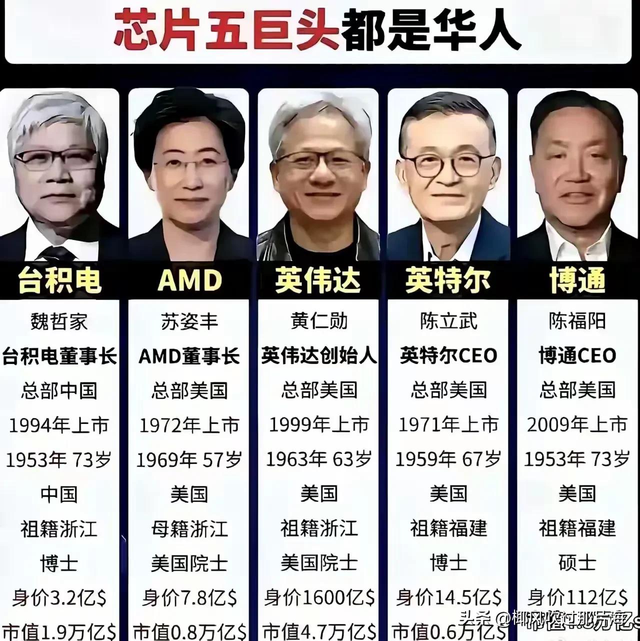 有人说，这些华人的成功，在于高智商。依我看，所有成功人士的共同点，永远不止于IQ