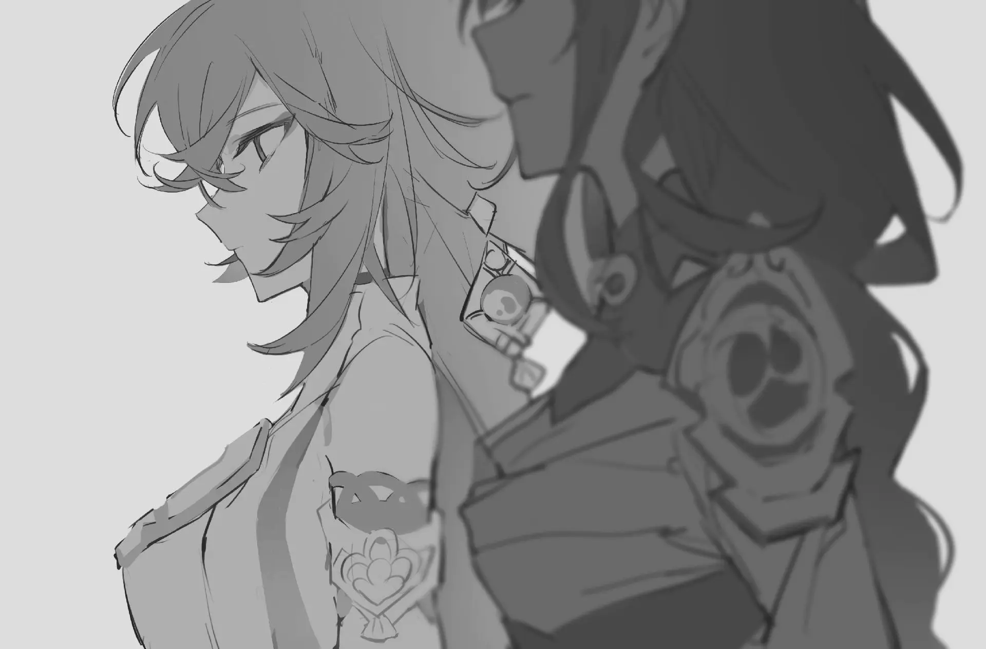 与之并肩而行。