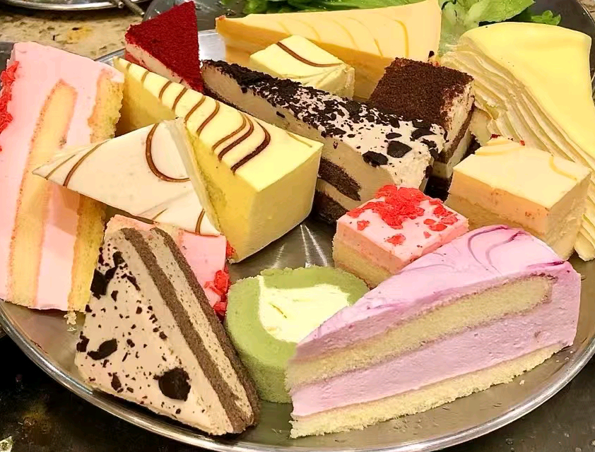 爱吃自助餐小蛋糕的天塌了方块型“一次性”小蛋糕，堪比QQ糖了不像那种软软糯糯的蛋