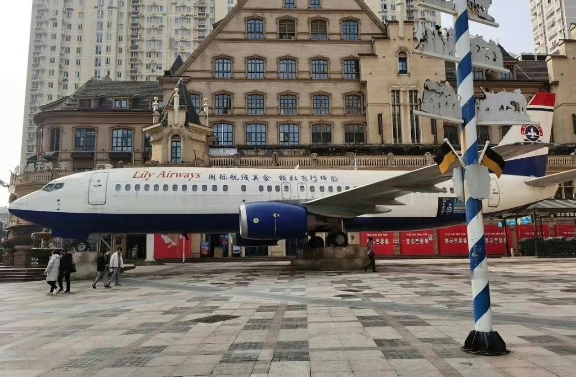 武汉街头出现一架大飞机怎么可能是飞机冲出来了，你以为是漂亮国呀！其实就是正常的飞