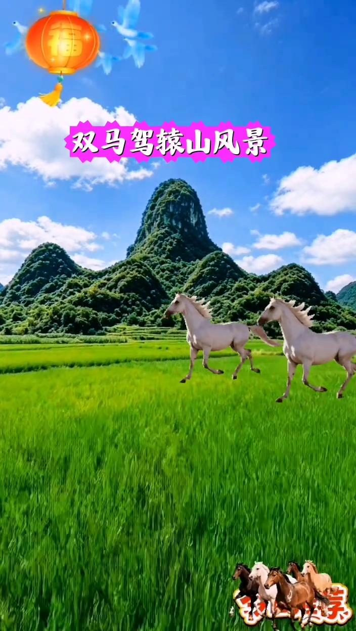 双马驾辕山风景。
户部尚书。