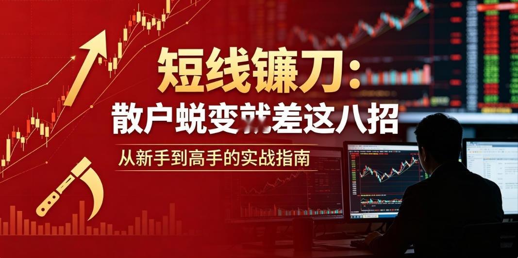 短线镰刀，散户蜕变，就差这八招：做短线想稳定赚钱，不靠运气、不靠玄学，只靠人性、
