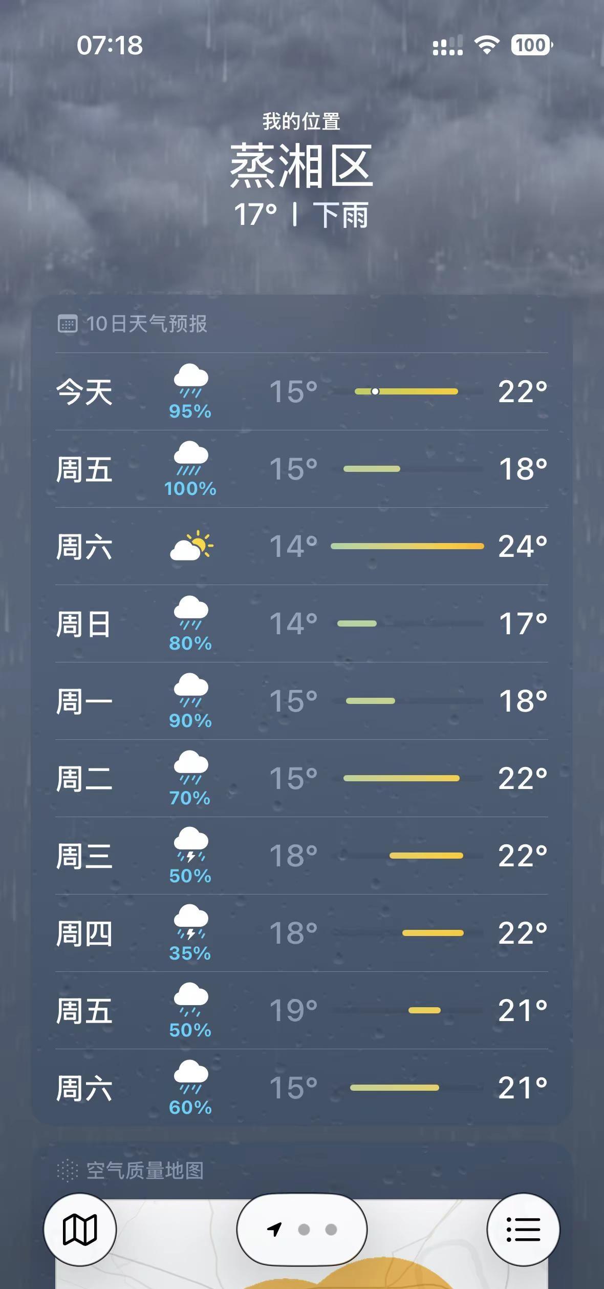 这雨何止是包月啊，这是开VIP了，小雨 中雨 大雨  毛毛雨 细雨 天天有雨🌧