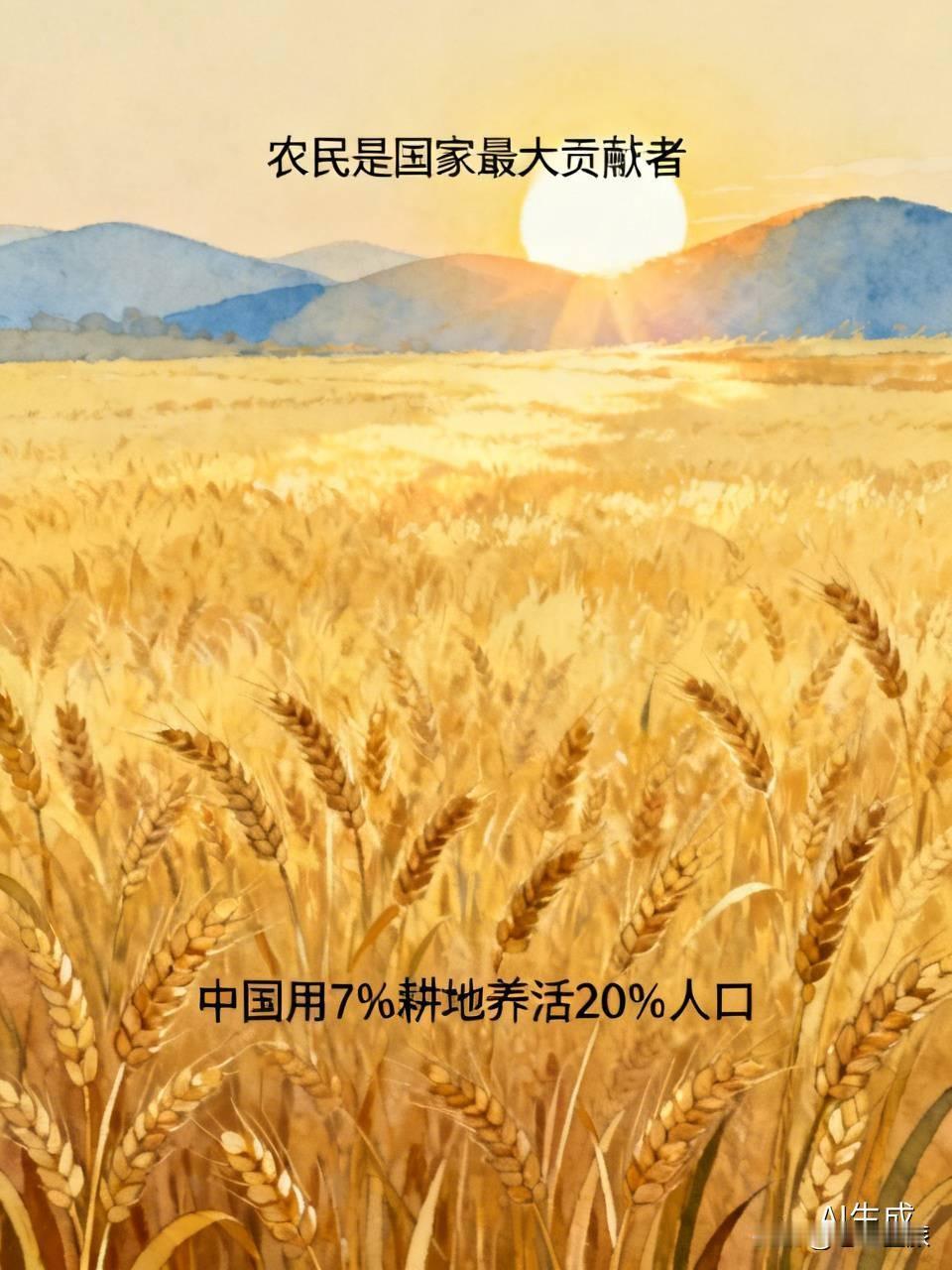 农民当然是对国家贡献最大的群体之一，这根本不是什么需要辩论的话题。
中国用全球7