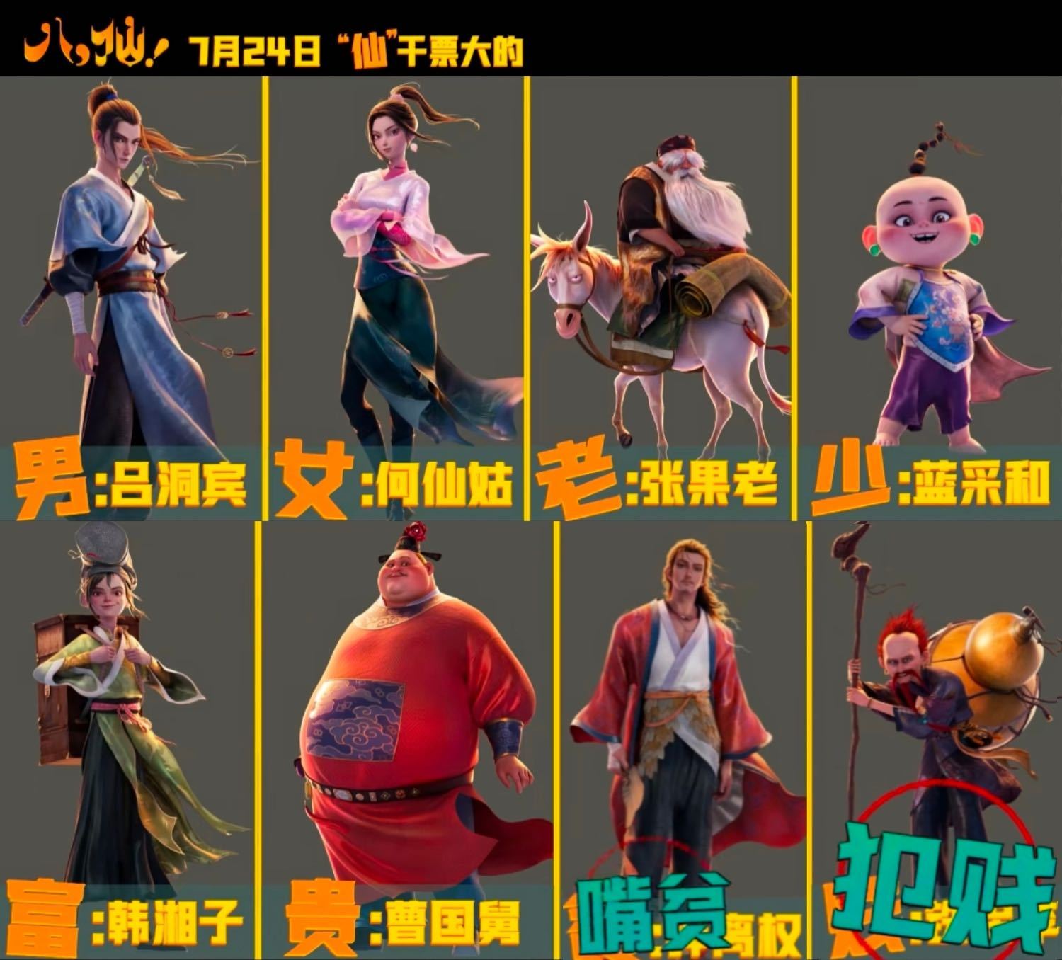 电影八仙设定完全细节怪电影八仙里神仙也有kpi和996传统神话遇上现代打工梗，《