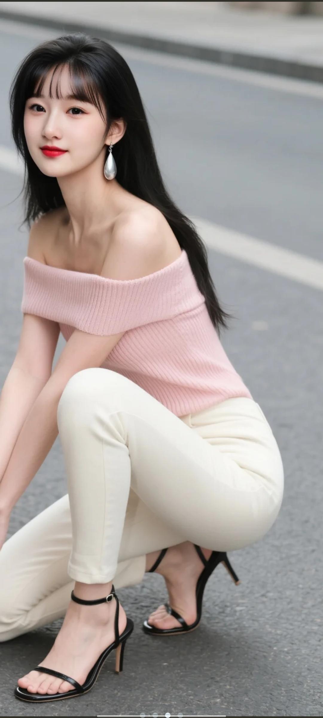 什么样的穿搭可以成为气质女神? 甜美少女风穿搭，粉色毛衣+米色裤子，优雅迷人！?