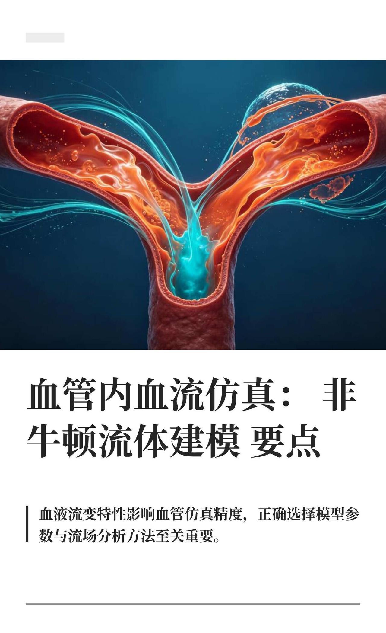 血流仿真把血液设成牛顿流体？
算大动脉没事，算动脉瘤就翻车😱
非牛顿建模要点一