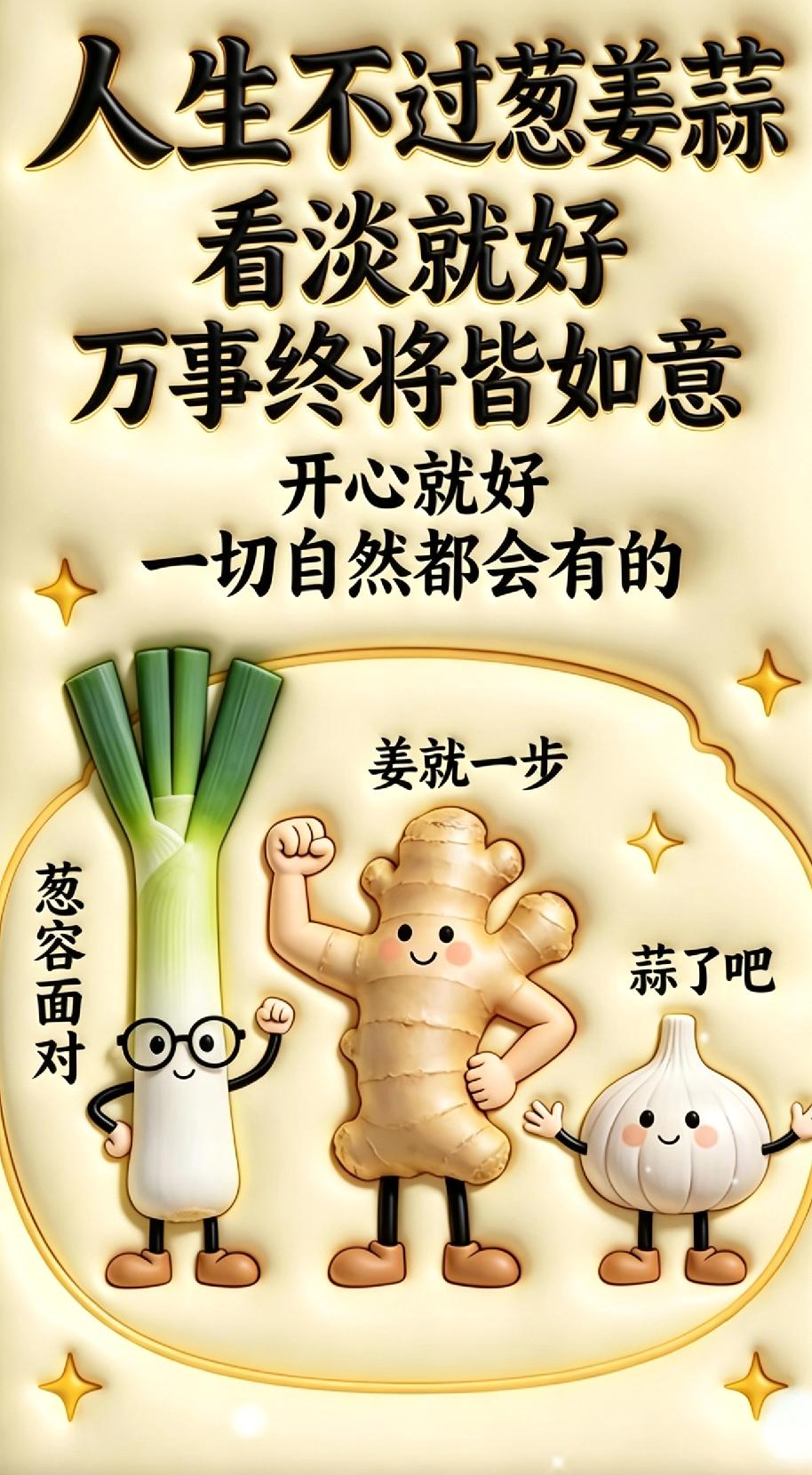 “人生不过葱姜蒜，葱明一点，姜就一点，不行就算了”，这话太有道理了。

葱是清的