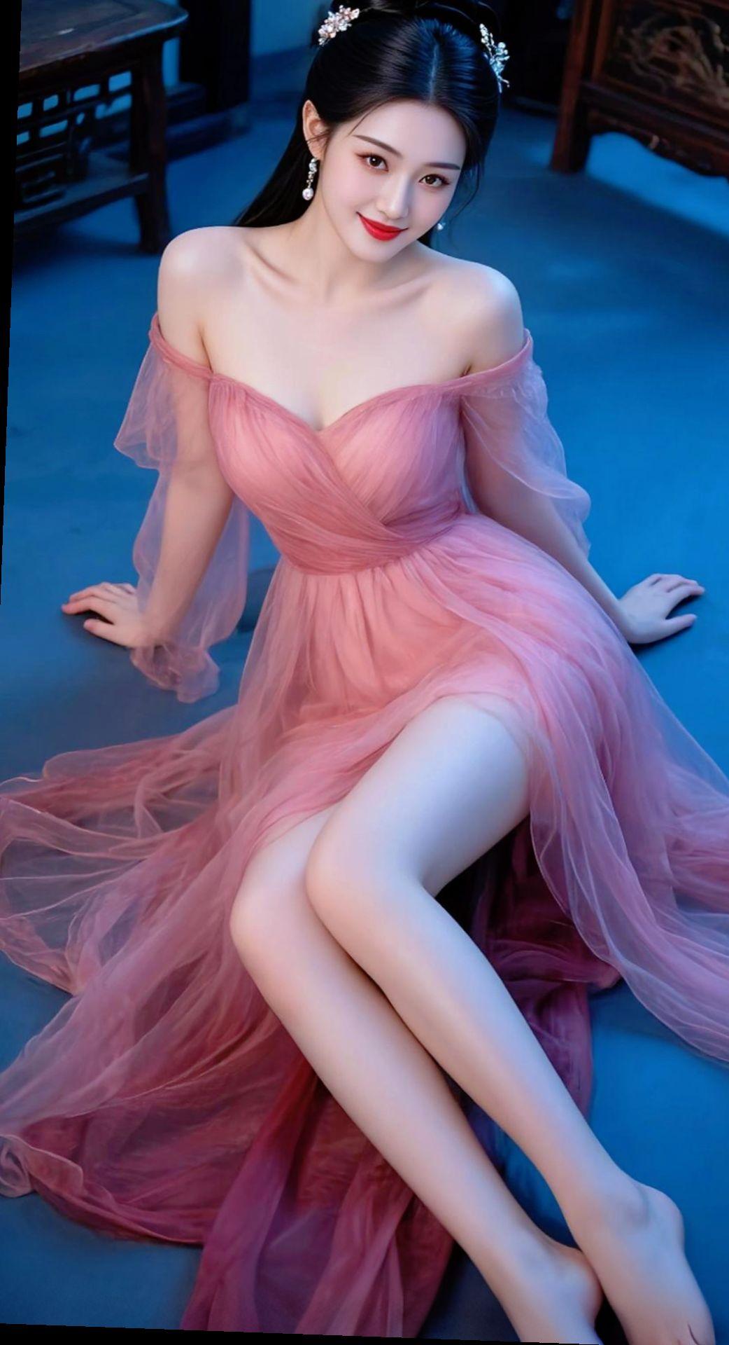 AI扩图 AI纱裙美人图 抖音ai创作