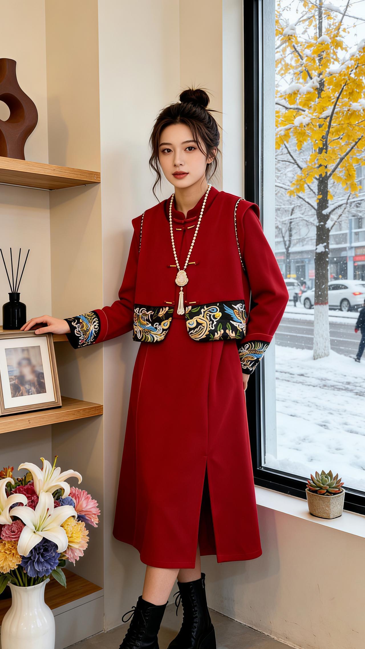 新中式 减龄穿搭 新年穿搭 红色系 温柔穿搭