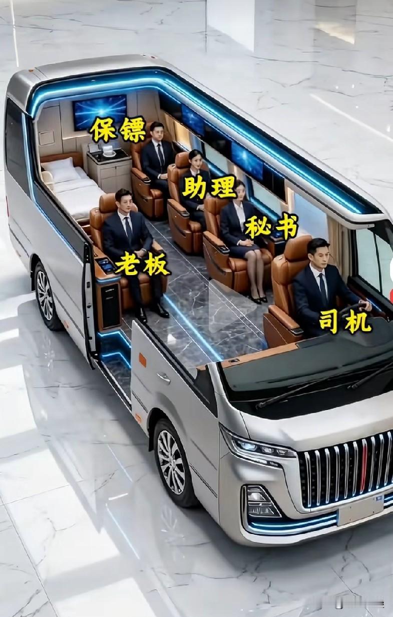 五座轿车/5座商务车（专职司机开车）人员排位：司机、老板、秘书、助理、保镖
 