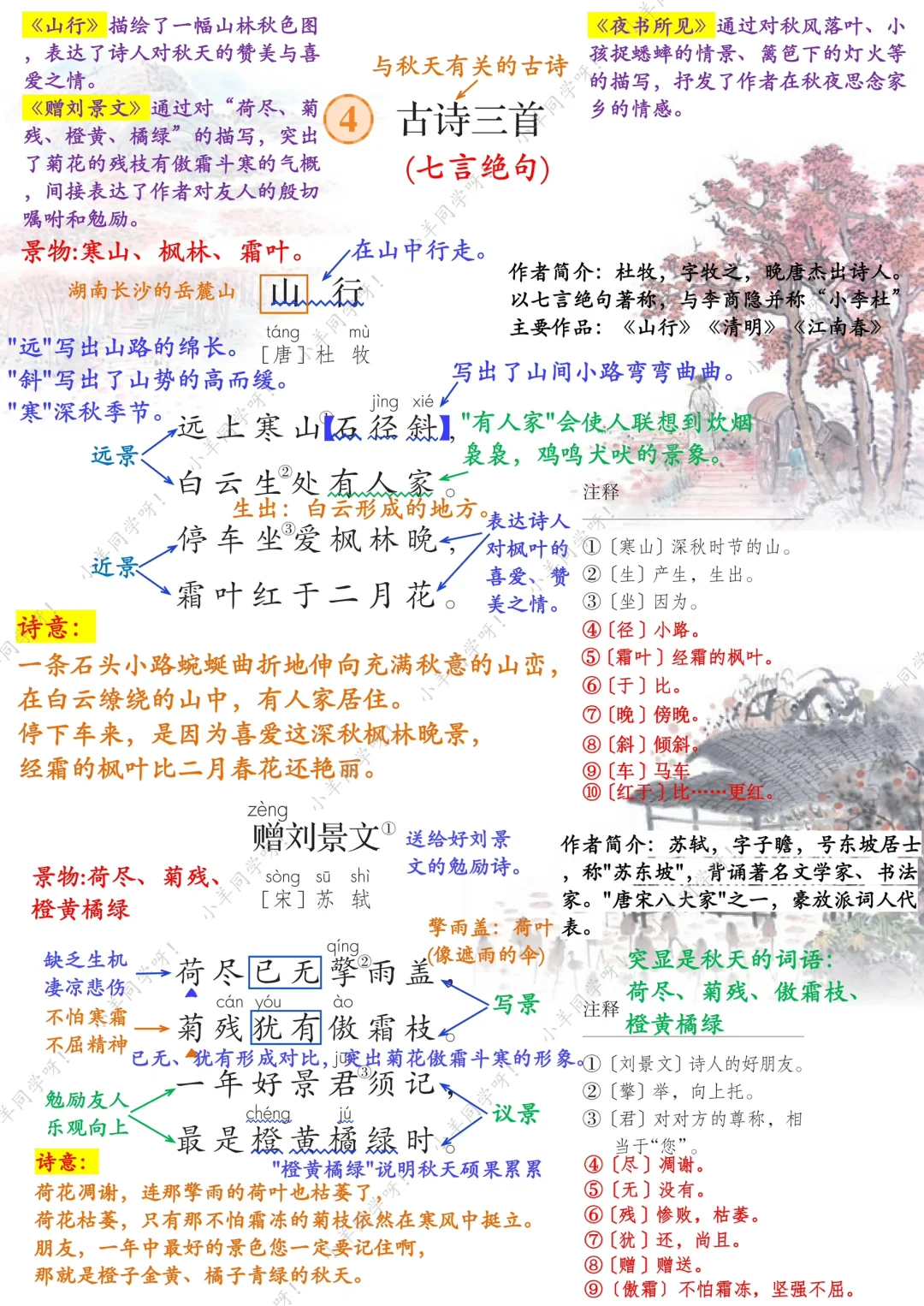 三上🌸第4课《古诗三首》学习笔记