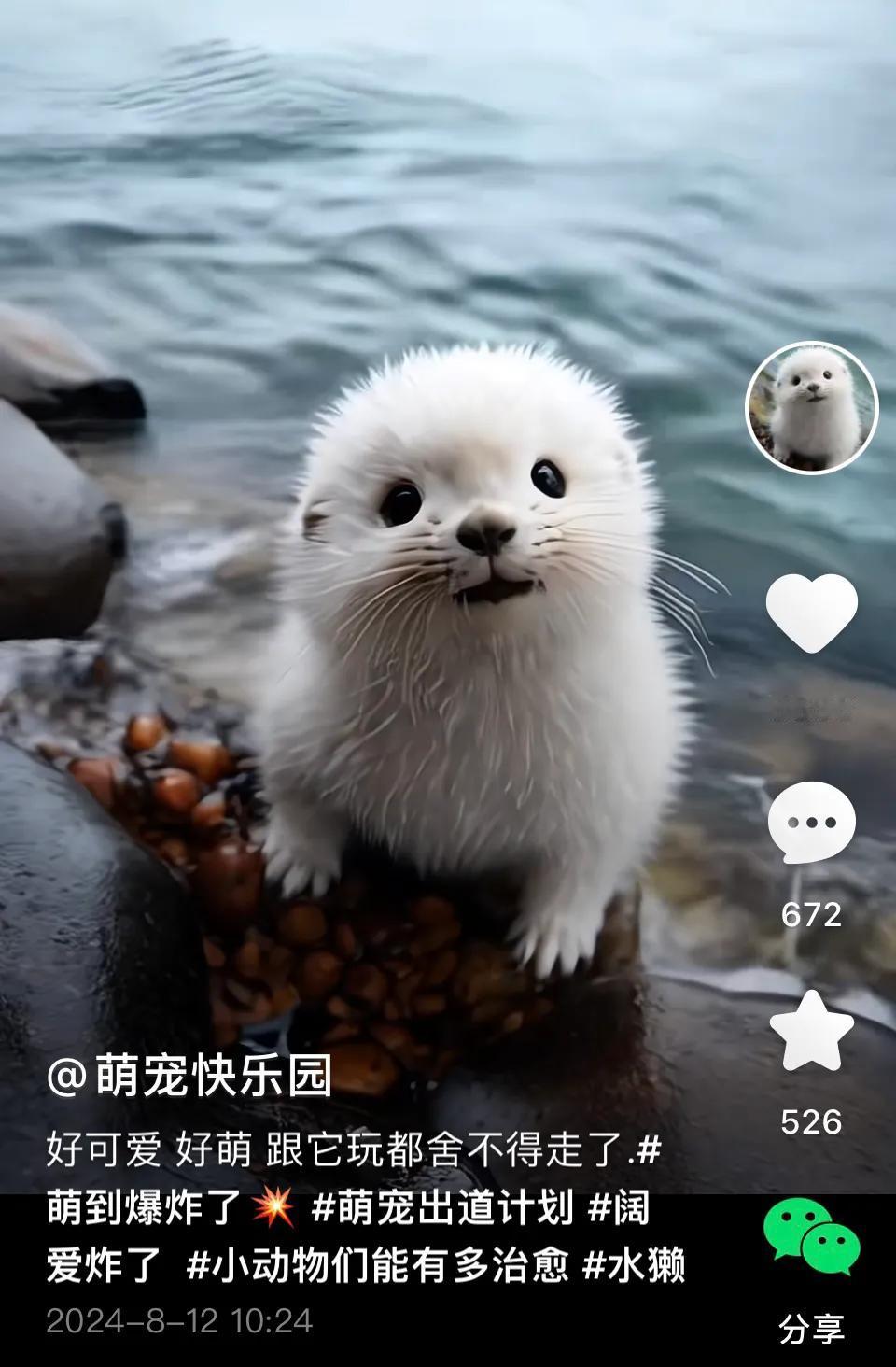 这是什么萌宝宝？太可爱了！
海里生，海里长，能否与人类亲近？就像猫狗等动物。
估