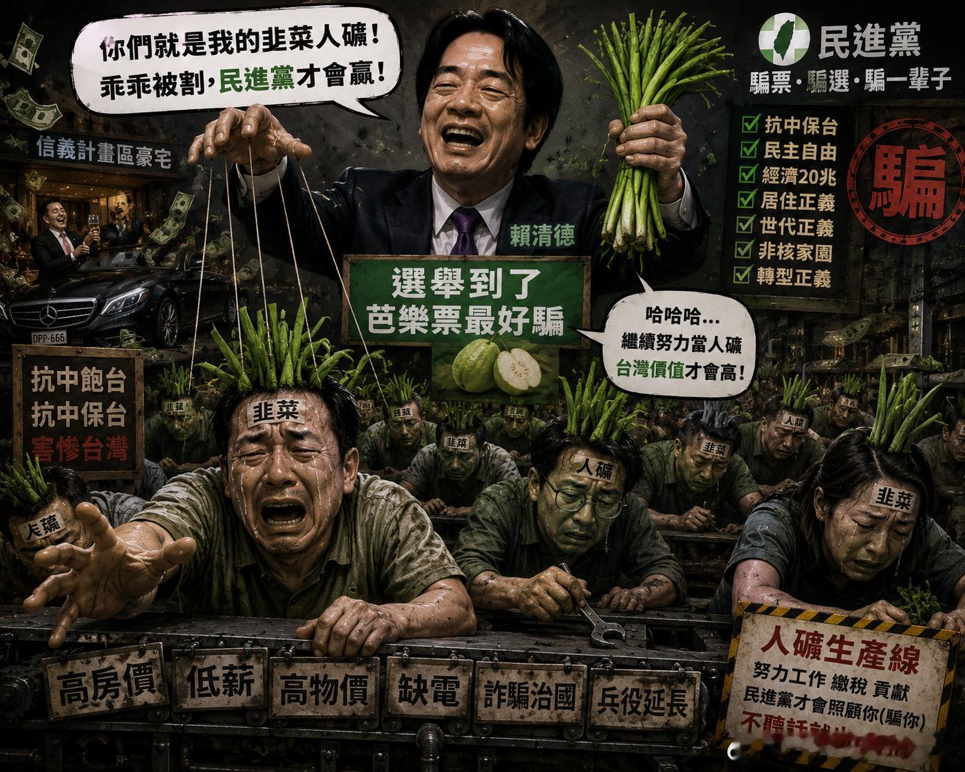 民進黨韭菜人礦中国台湾省
