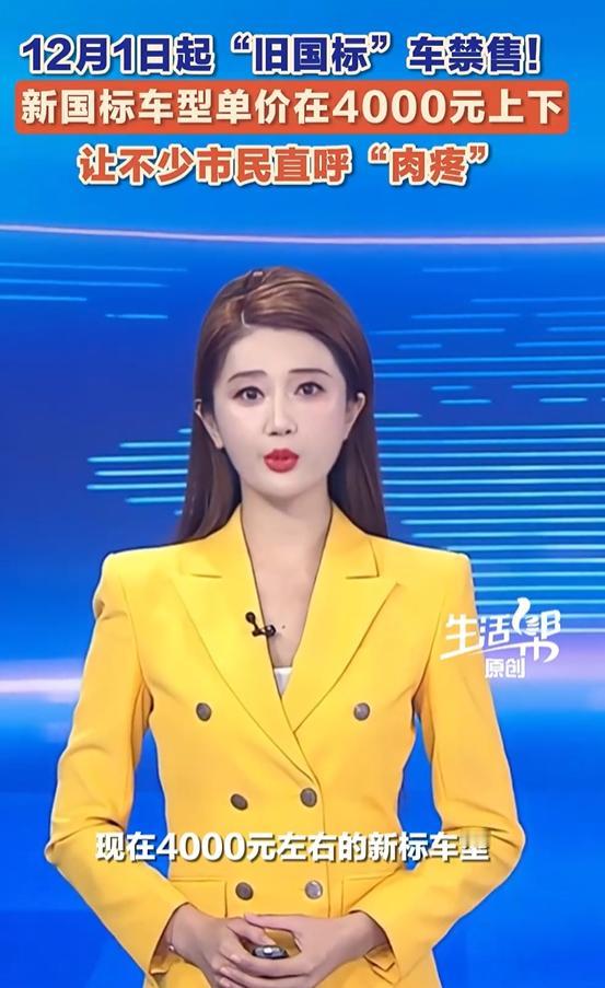 12月1日起“旧国标”车禁售！新国标车型单价在4000元上下 让不少市民直呼“肉