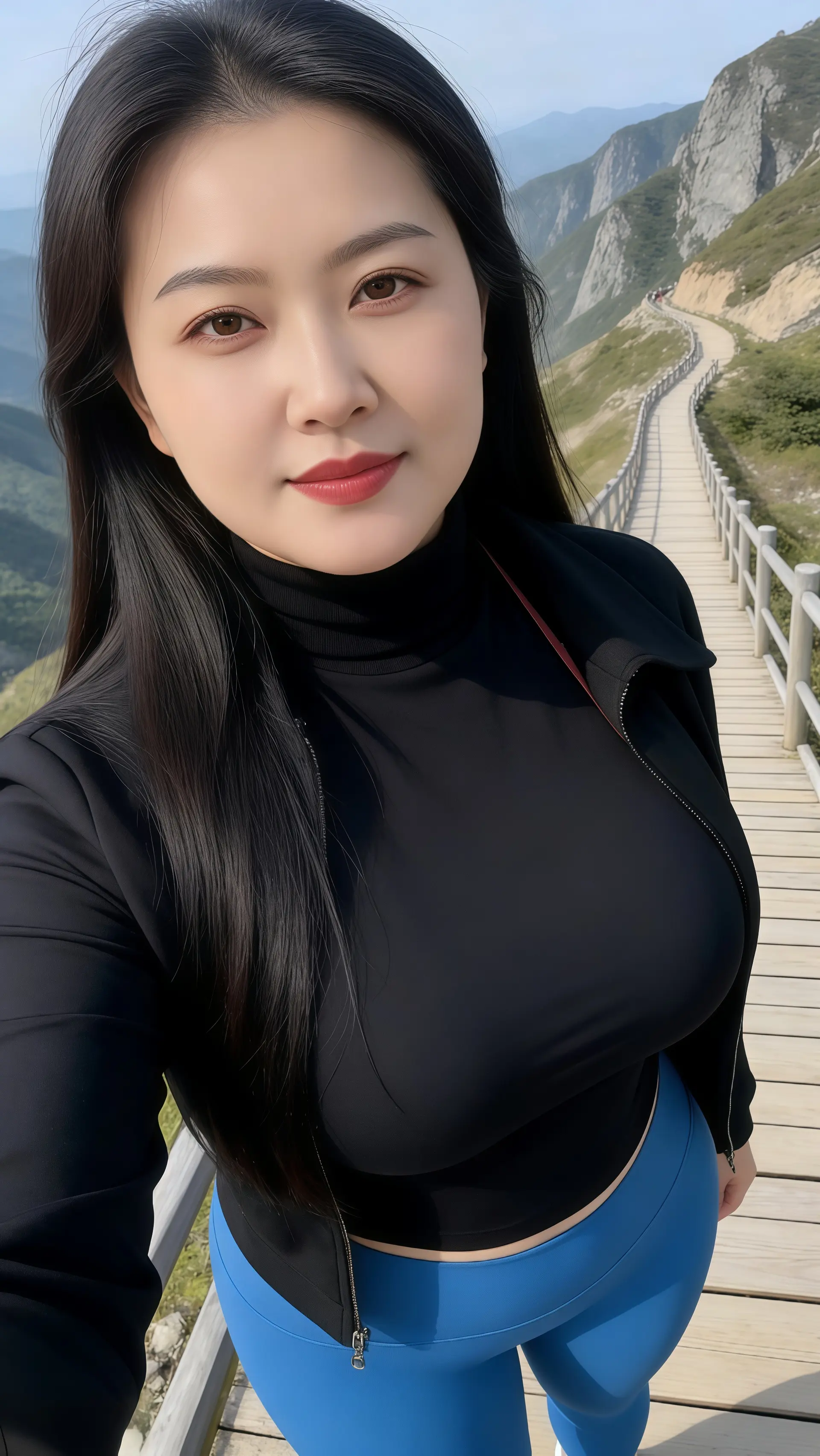 个人自拍随拍 身材你品你细细的品 晒出你拍的山顶的风景 这就是我家乡山...