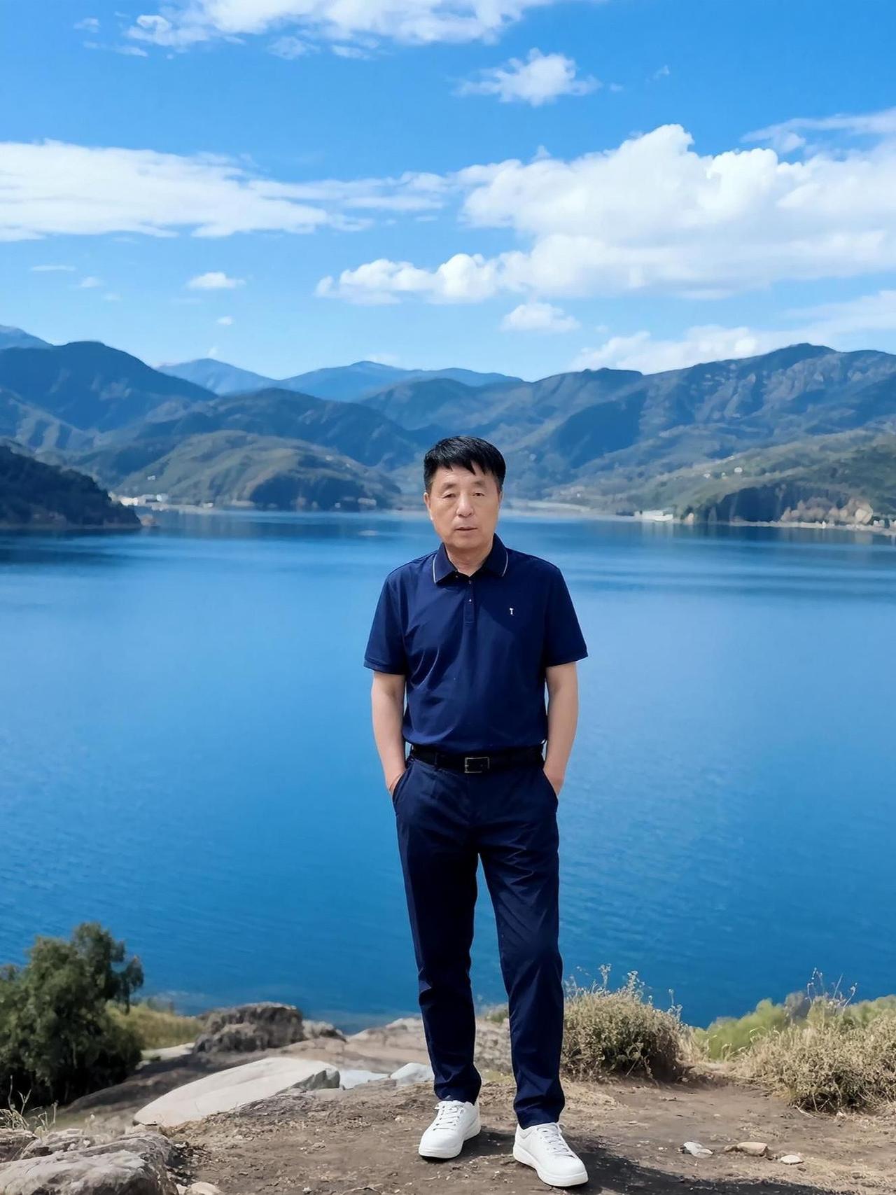 AI湖景休闲照 抖音ai创作 一一