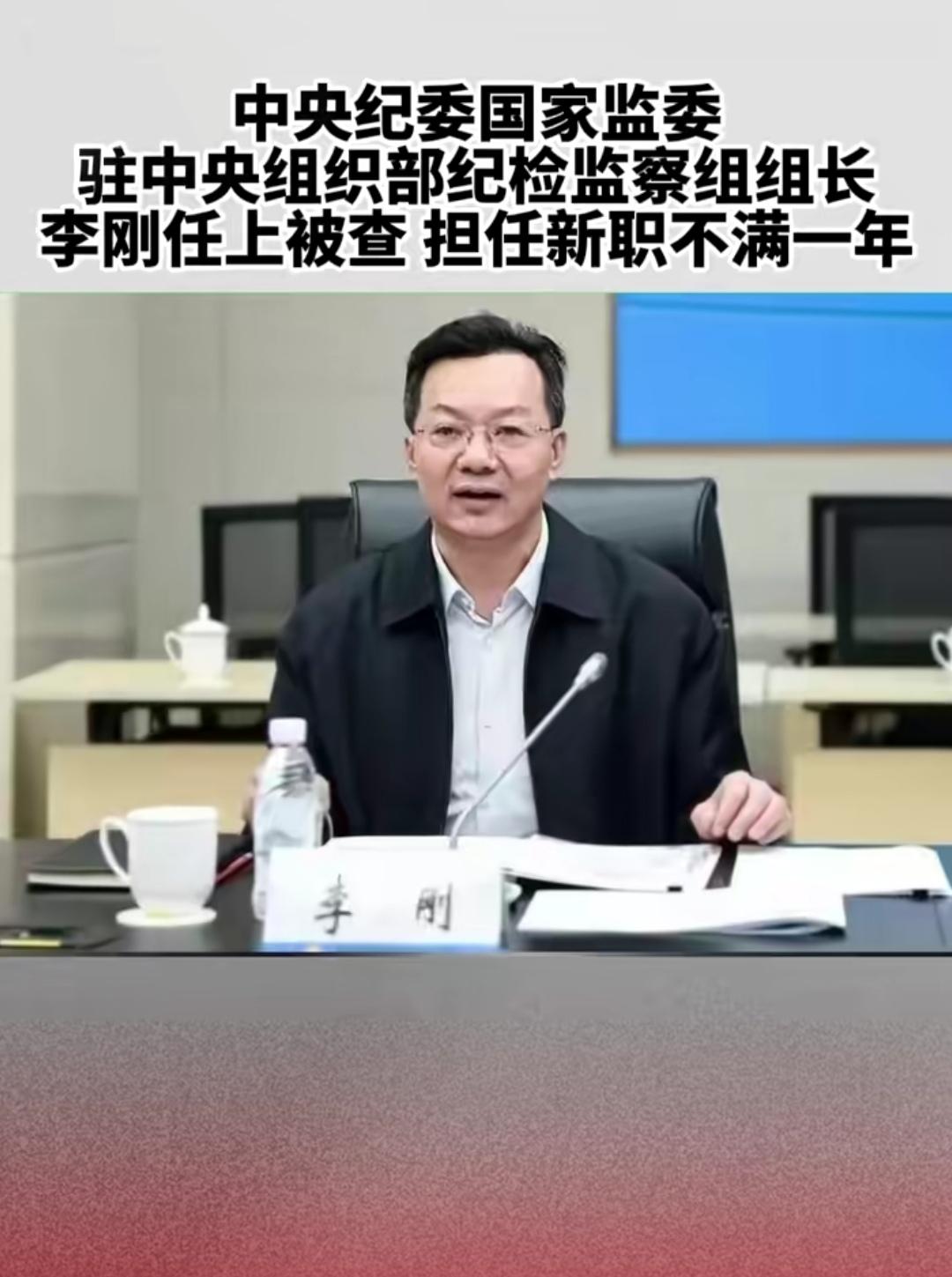 重庆晨报。中央纪委国家监委驻中央组织部纪检监察组组长李刚任上被查，担任...