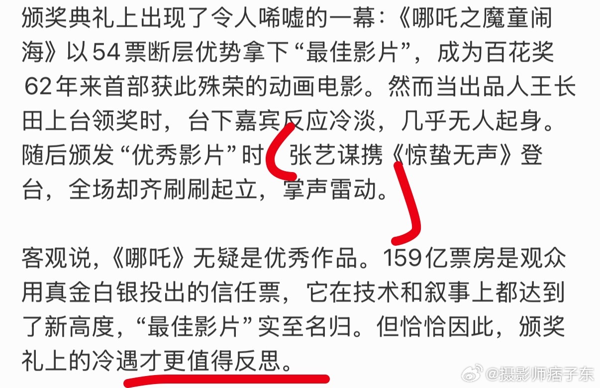 哪吒159亿票房为何换不来全体起立很简单啊，因为哪吒是动画片，这种类型的影片如果