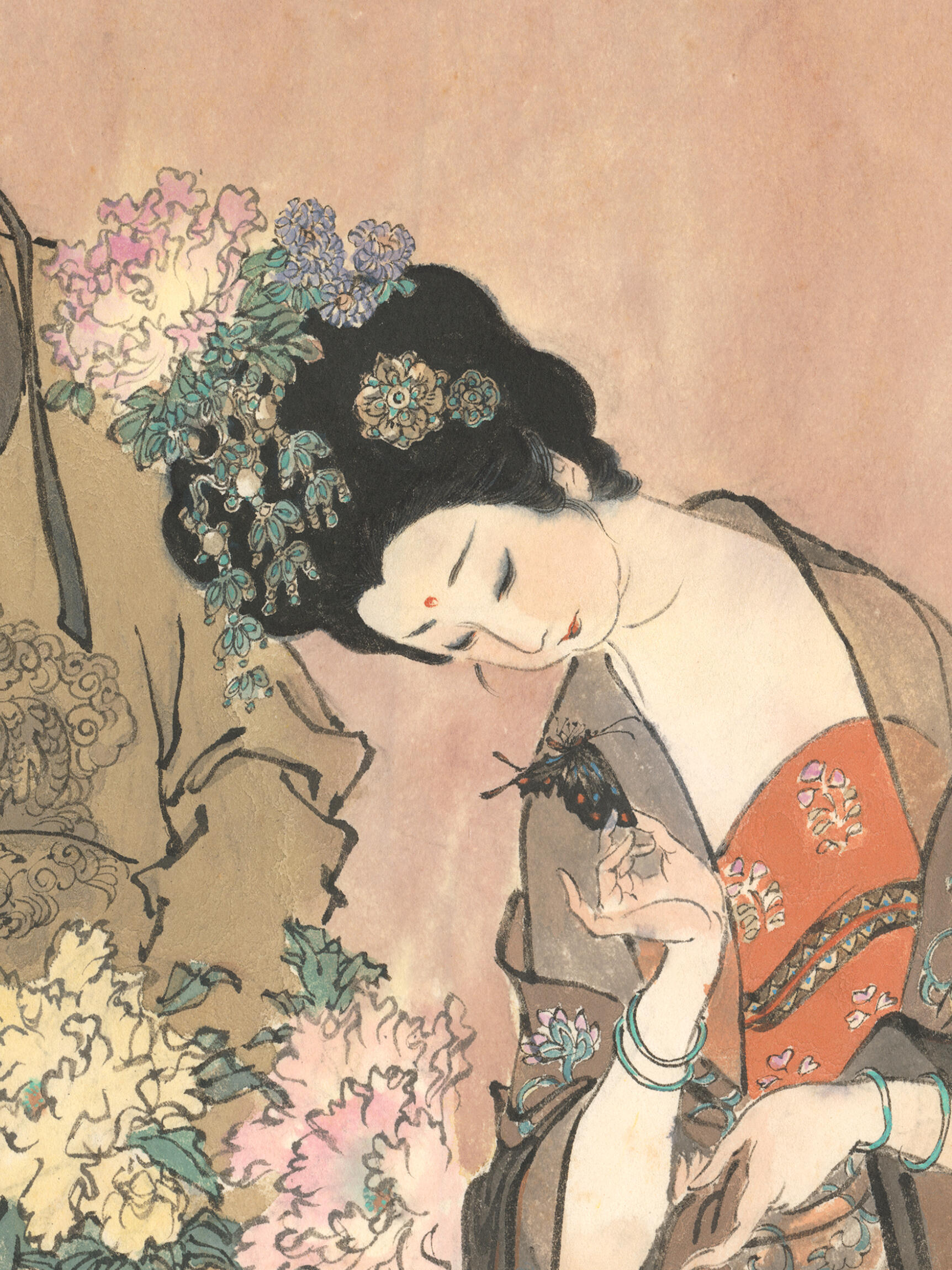 杨贵妃🌺簪花造型夯爆了👍🏻不愧是四大美女之一的杨贵妃，她的簪花造型真的太绝