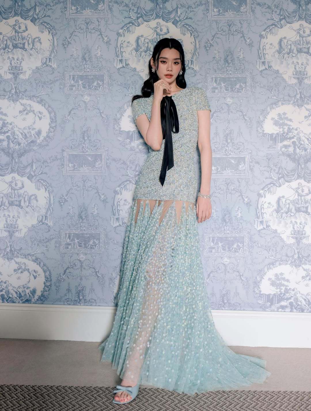 中国超模婚礼欢迎晚宴造型来自DIOR 2026春夏系列💙模登日记风格大赏