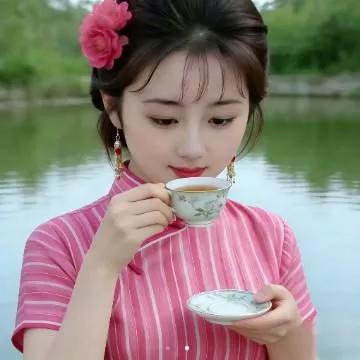 在湖边享受一杯精致的英式下午茶，感受宁静与美好。自然系下午茶 庭院下午茶照 轻奢